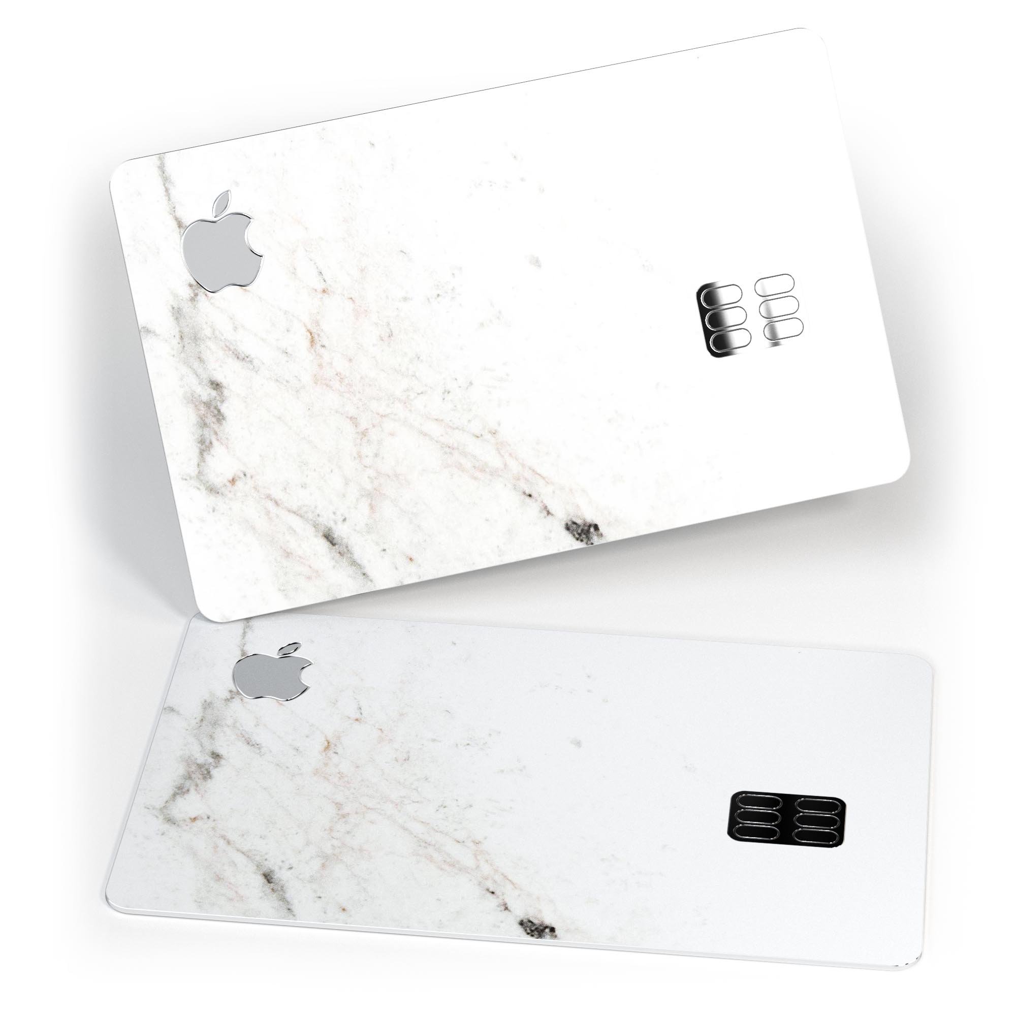 Off-White Grunge Marble Surface decal skin for Apple Card, showcasing a stylish marble design with premium vinyl finish.