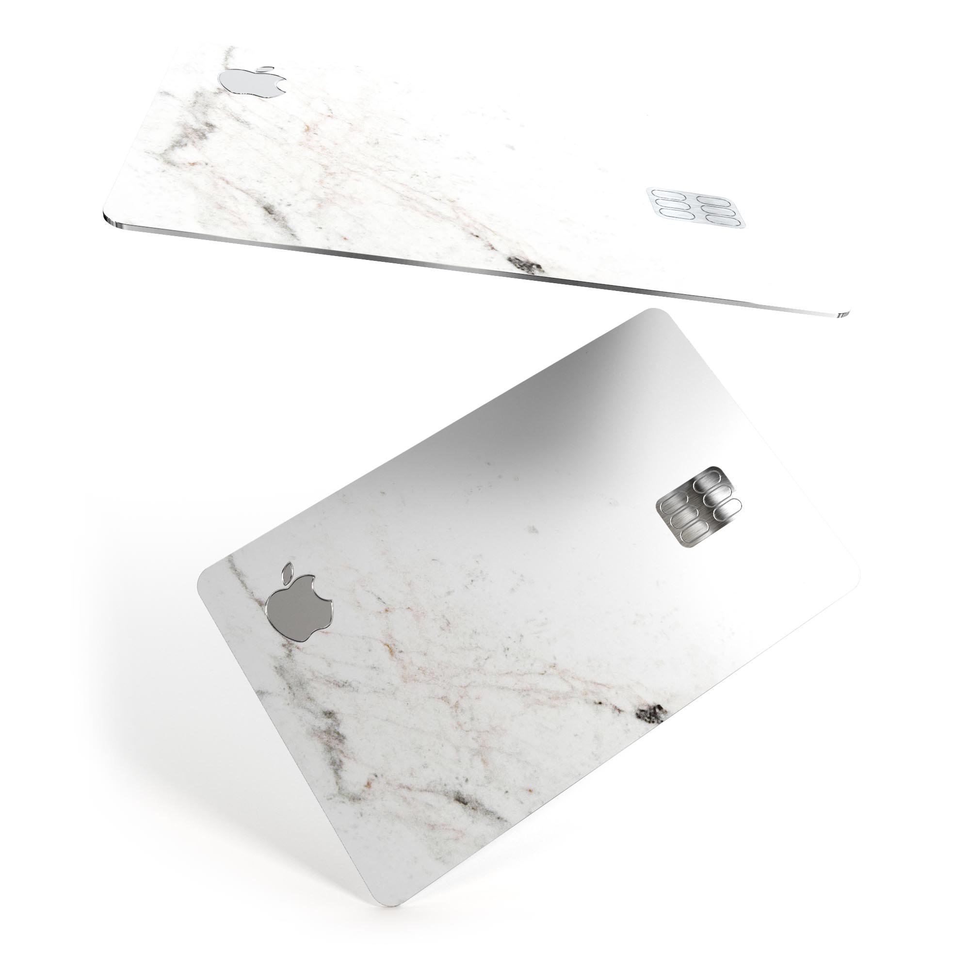 Off-White Grunge Marble Surface decal skin for Apple Card, showcasing a stylish marble design with premium vinyl finish.