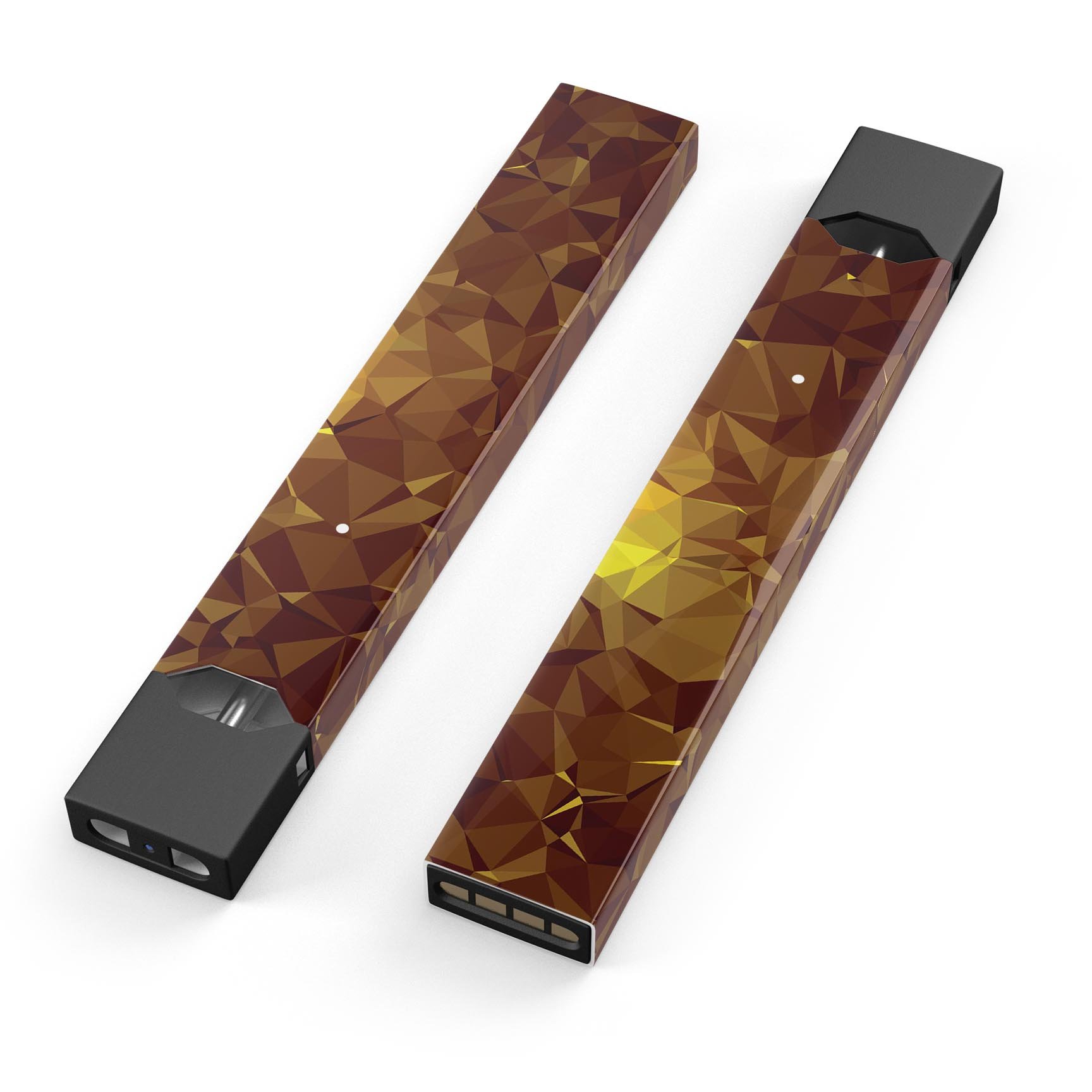 Orange Geometric V16 premium decal skin-wrap sticker designed for JUUL vaping device, showcasing vibrant geometric patterns.