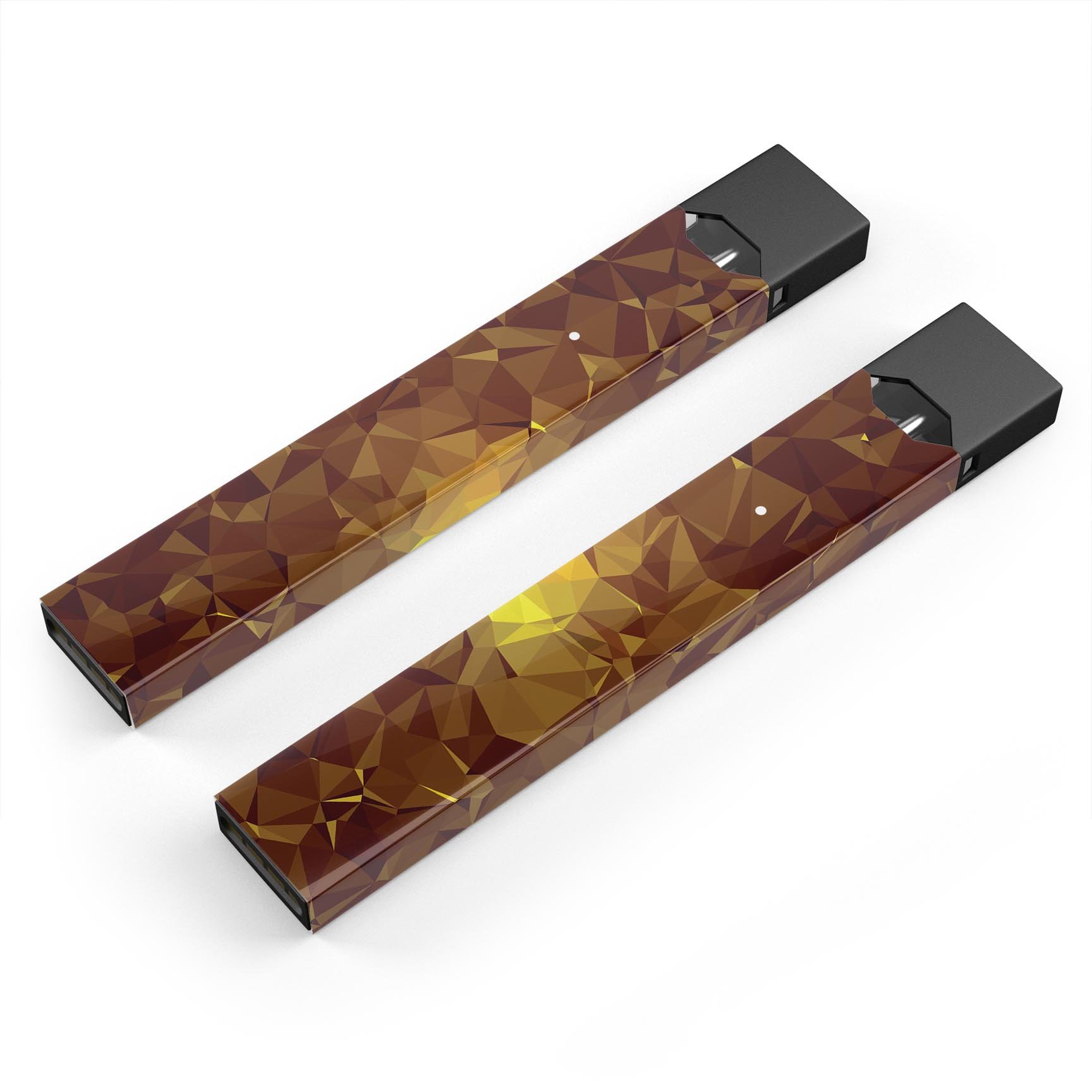 Orange Geometric V16 premium decal skin-wrap sticker designed for JUUL vaping device, showcasing vibrant geometric patterns.