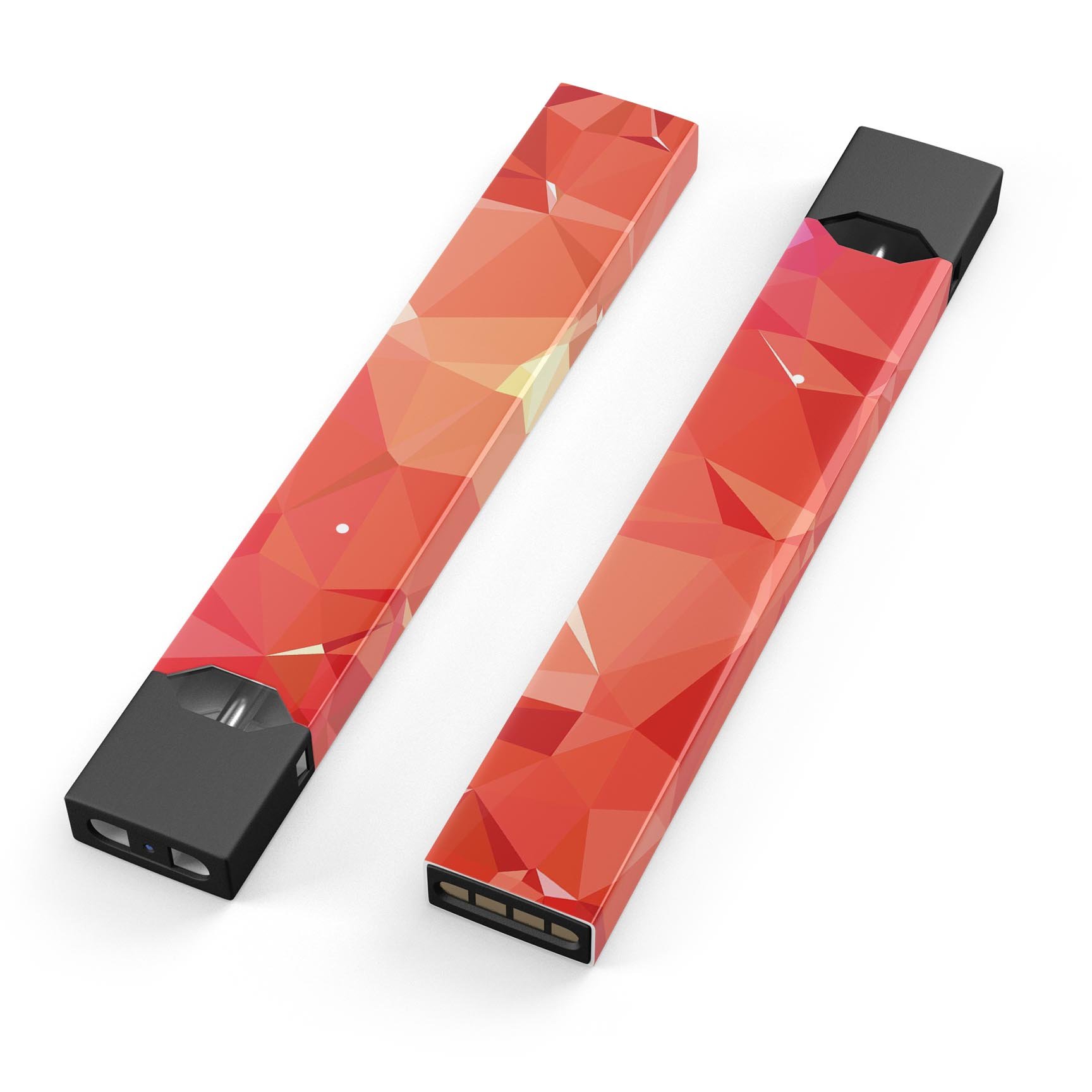Orange Geometric V17 premium decal skin-wrap sticker for JUUL device, showcasing vibrant geometric patterns and high-quality finish.