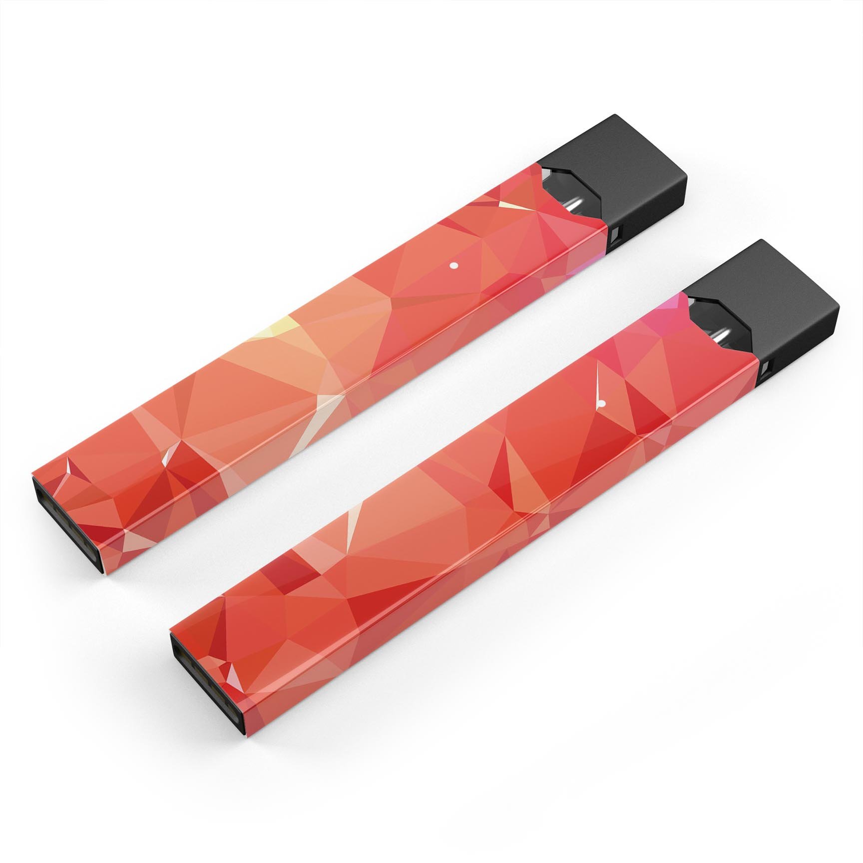 Orange Geometric V17 premium decal skin-wrap sticker for JUUL device, showcasing vibrant geometric patterns and high-quality finish.