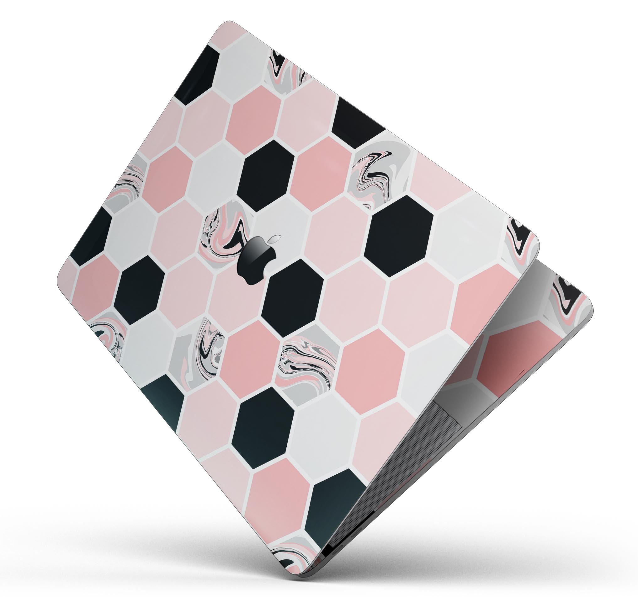 Pale Pink Hex Skin Decal Wrap Kit for Apple MacBook, showcasing a stylish design and premium vinyl material.