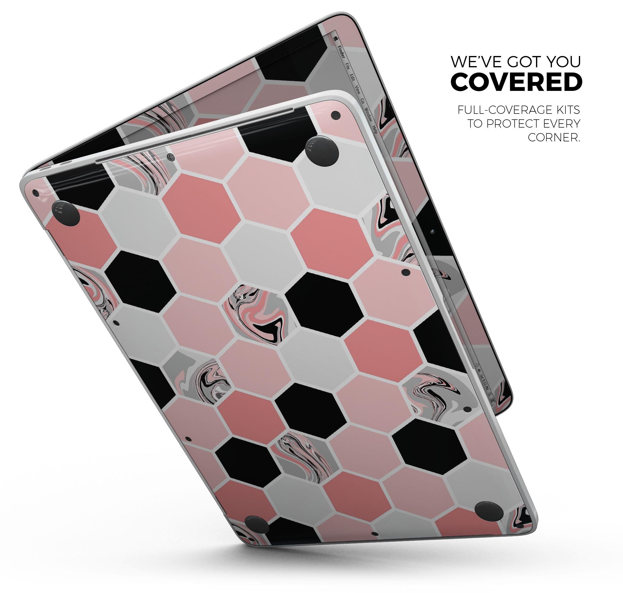 Pale Pink Hex Skin Decal Wrap Kit for Apple MacBook, showcasing a stylish design and premium vinyl material.