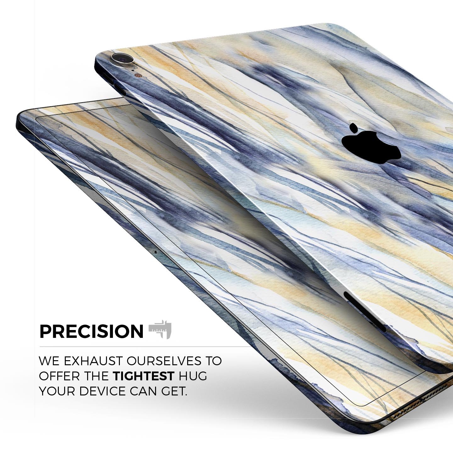 Papered Slate full body skin decal for Apple iPad Pro 12.9", showcasing premium 3M material and sleek design.