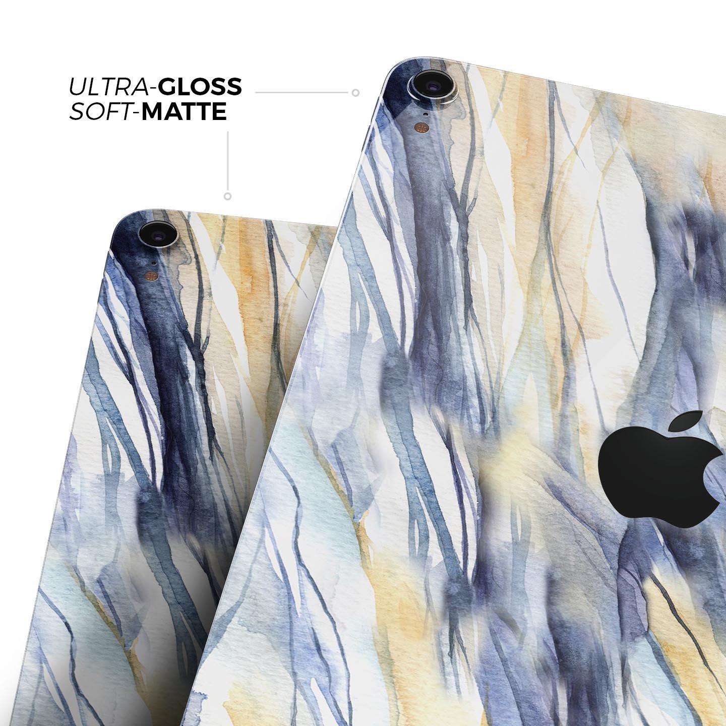 Papered Slate full body skin decal for Apple iPad Pro 12.9", showcasing premium 3M material and sleek design.
