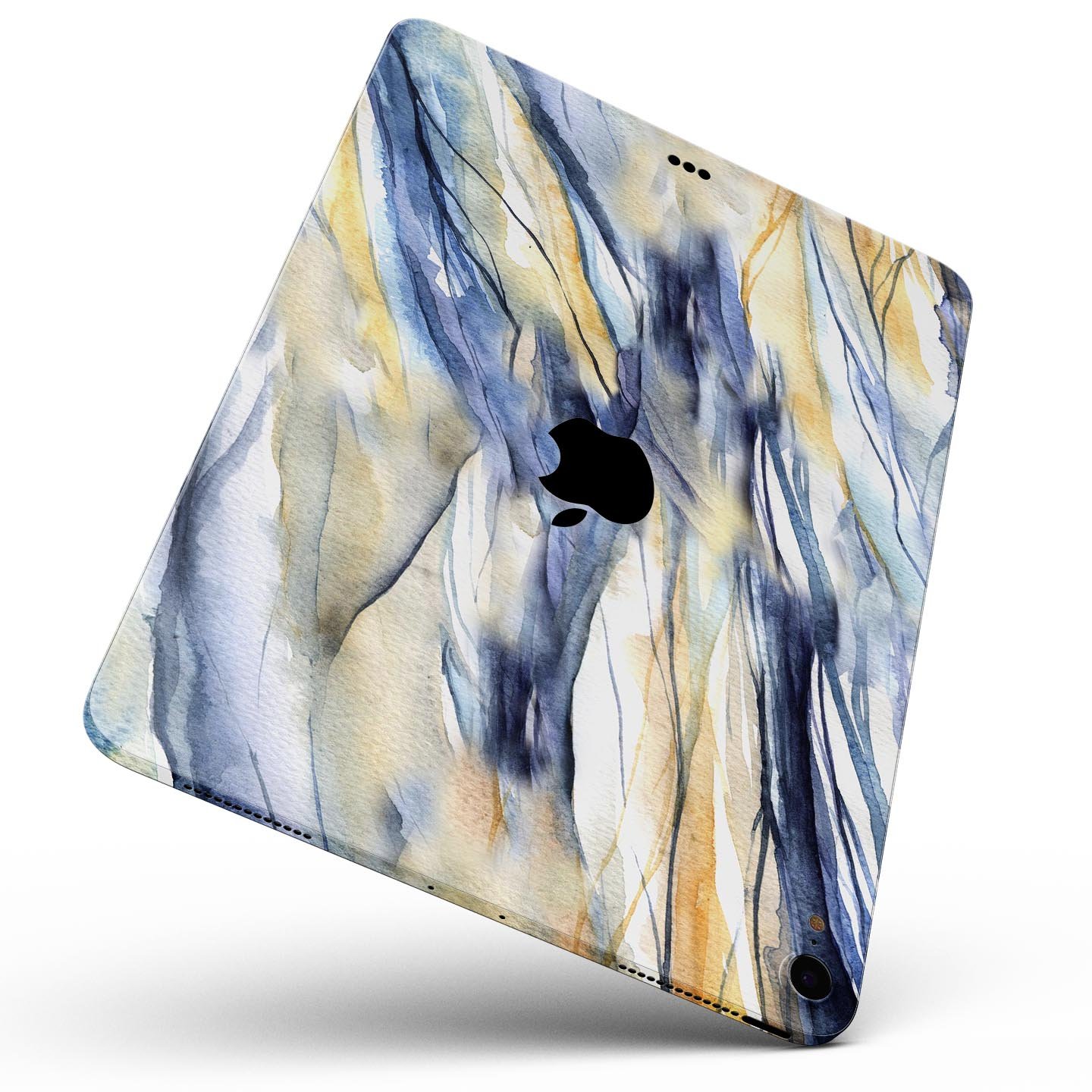 Papered Slate full body skin decal for Apple iPad Pro 12.9", showcasing premium 3M material and sleek design.