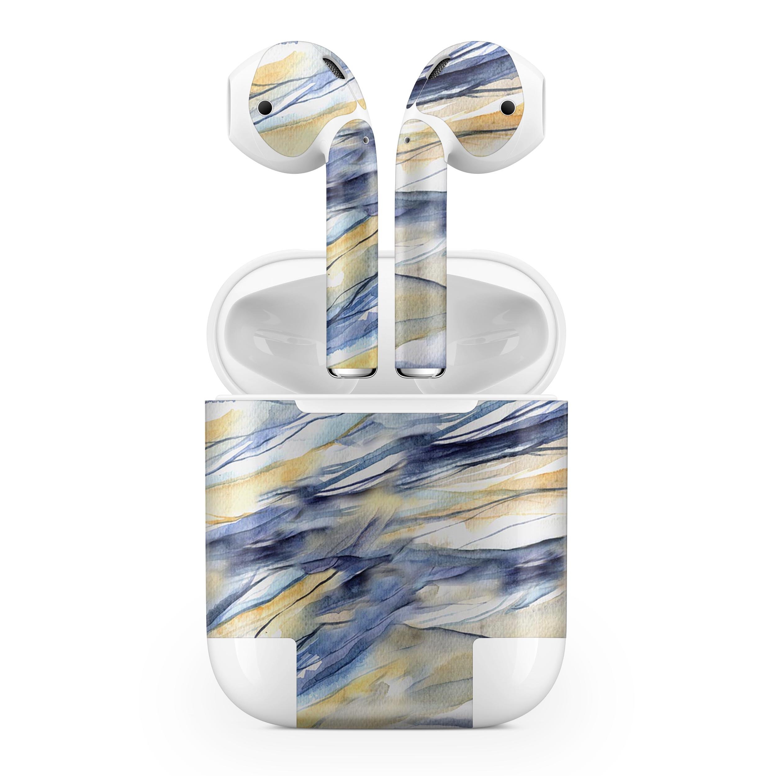 Papered Slate skin decal wrap kit for Apple AirPods, showcasing customizable design and high-quality 3M materials.