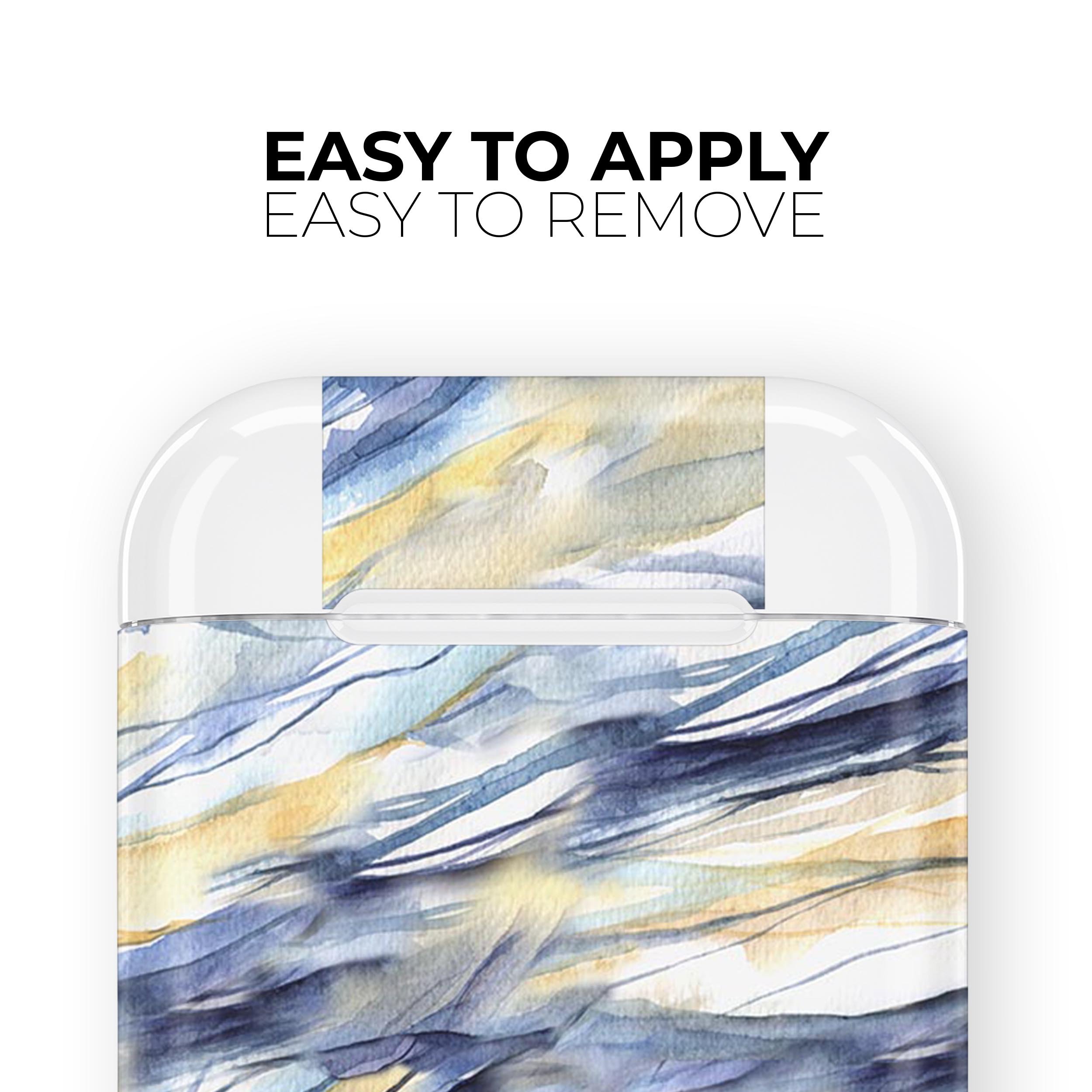 Papered Slate skin decal wrap kit for Apple AirPods, showcasing customizable design and high-quality 3M materials.