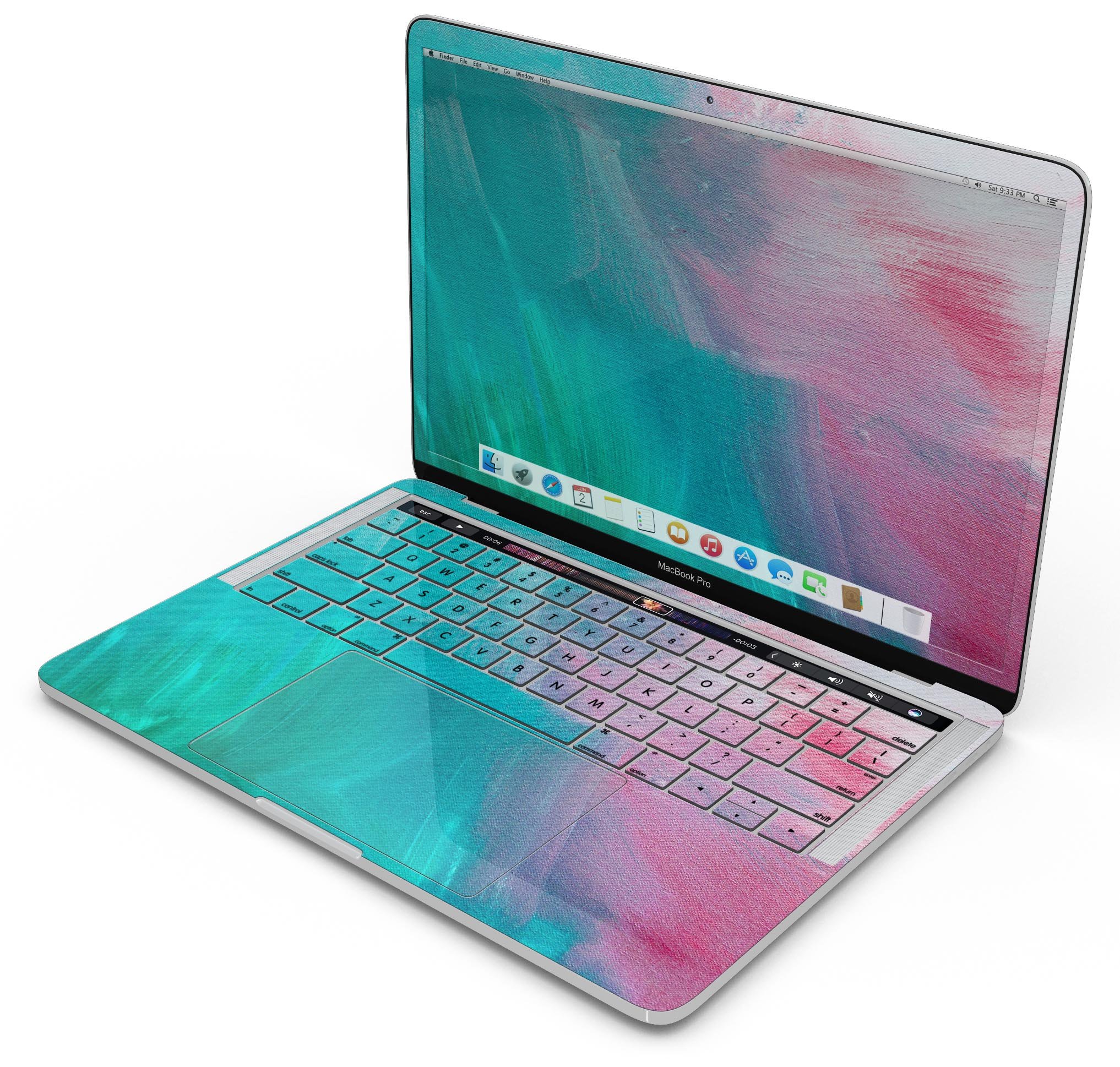 Pastel Marble Surface Skin Decal Wrap Kit for Apple MacBook, showcasing a stylish marble design with a soft-matte finish.