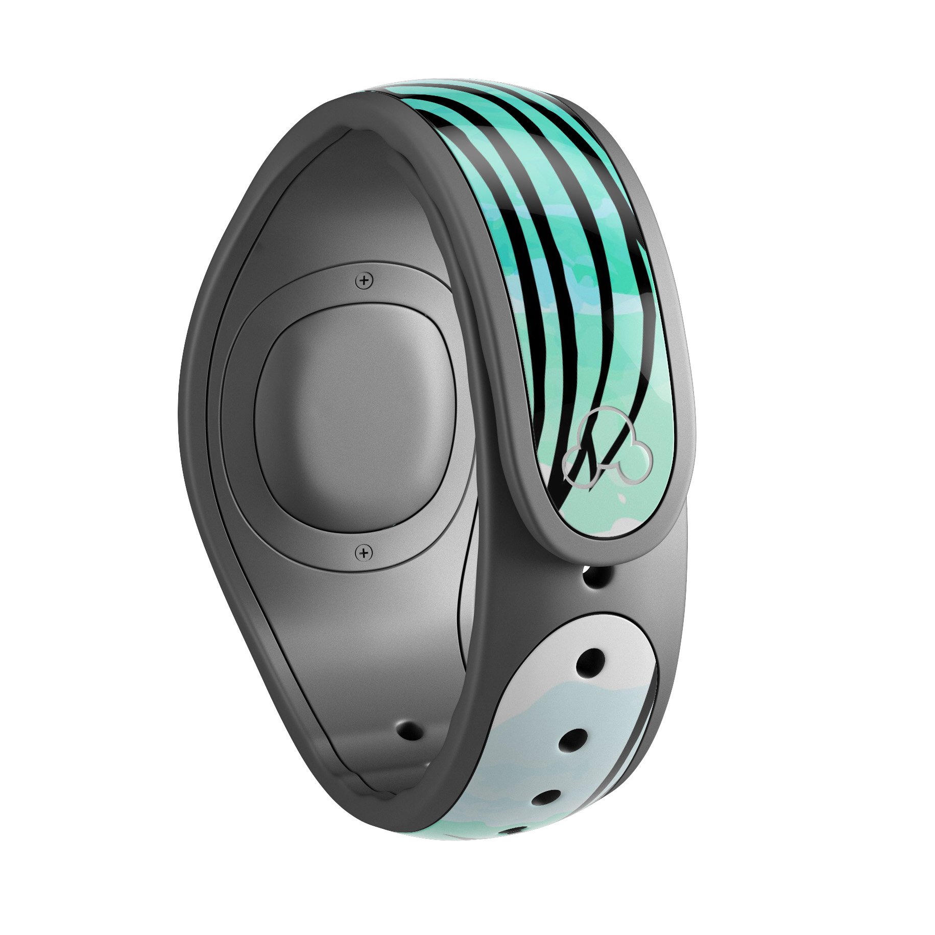 Colorful Pen & Watercolor Feathers decal skin wrap for Disney Magic Band, showcasing vibrant designs and high-quality finish.