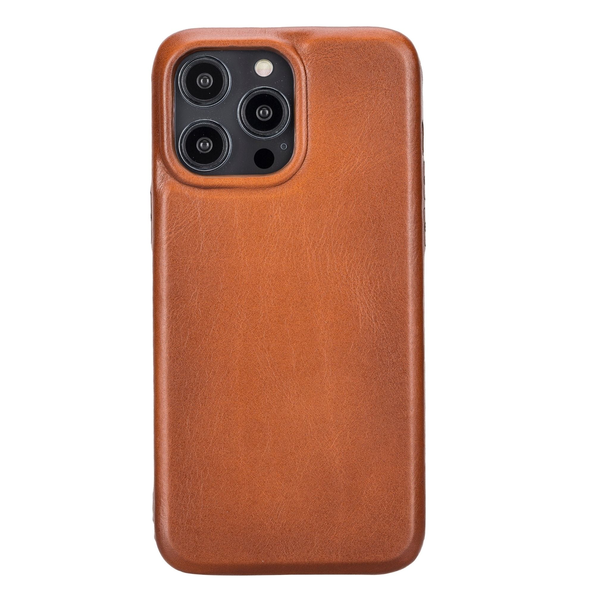 Pinedale Leather Snap-on Case for iPhone 11, showcasing genuine leather exterior and soft suede interior.