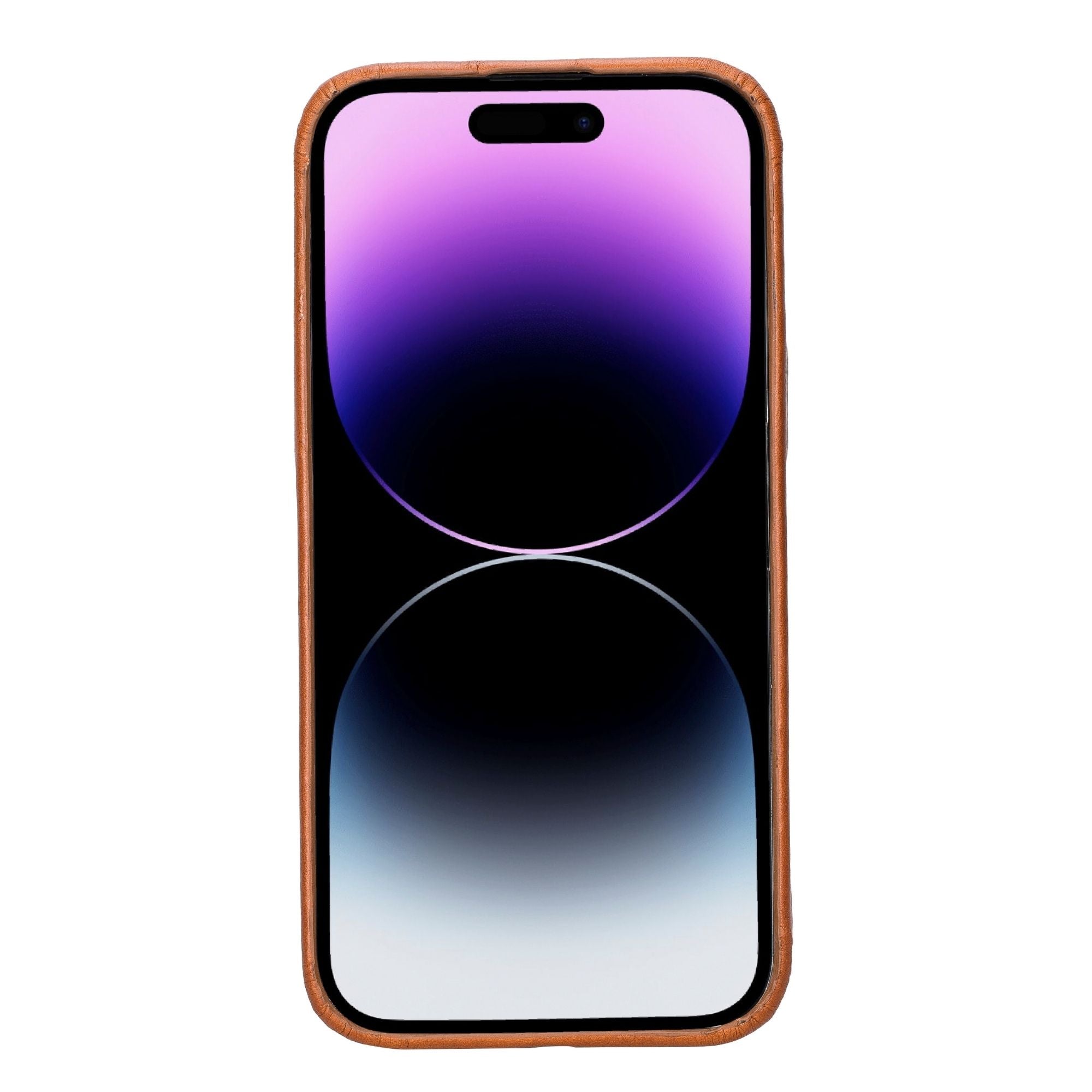 Pinedale Leather Snap-on Case for iPhone 11, showcasing genuine leather exterior and soft suede interior.