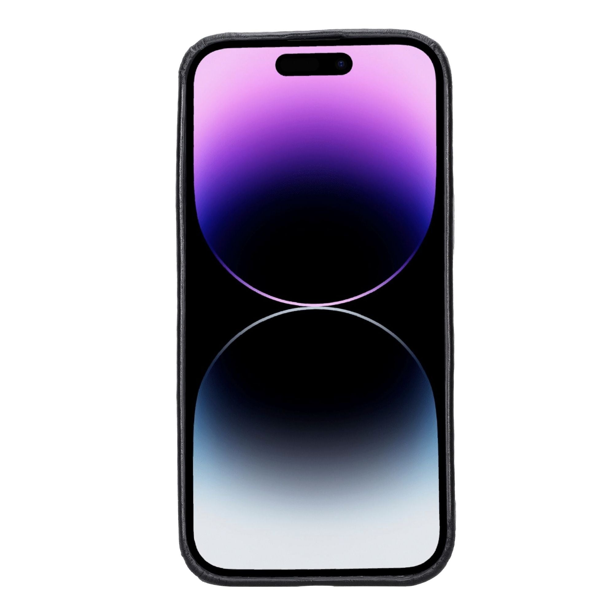 Pinedale Leather Snap-on Case for iPhone 11, showcasing genuine leather exterior and soft suede interior.