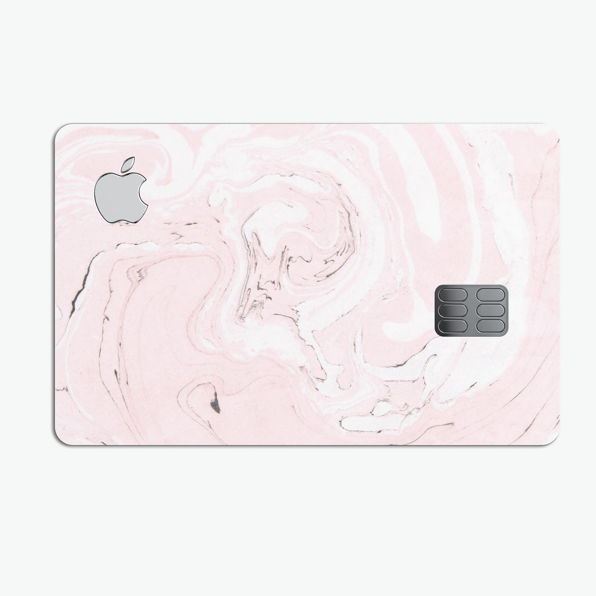 Pink 19 Textured Marble skin decal for Apple Card, showcasing its premium design and protective features.