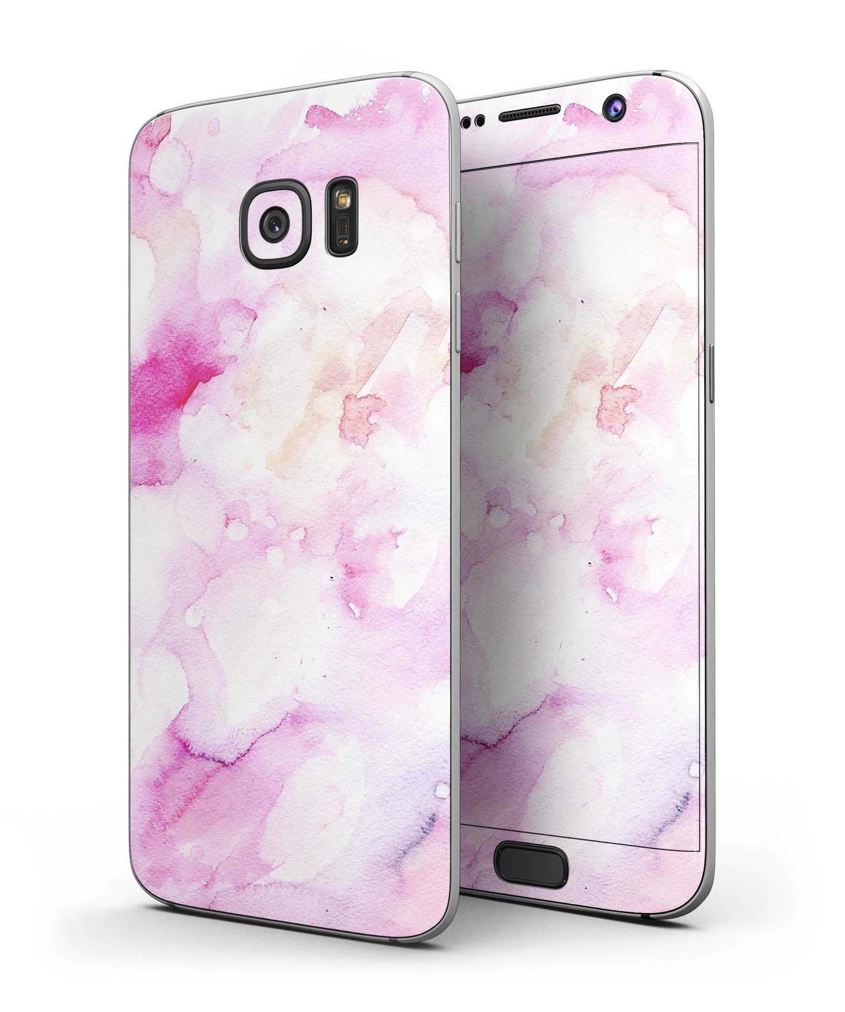 Pink 29 Textured Marble Full Body Skin-Kit for Samsung Galaxy S7, showcasing a stylish design and premium vinyl material.