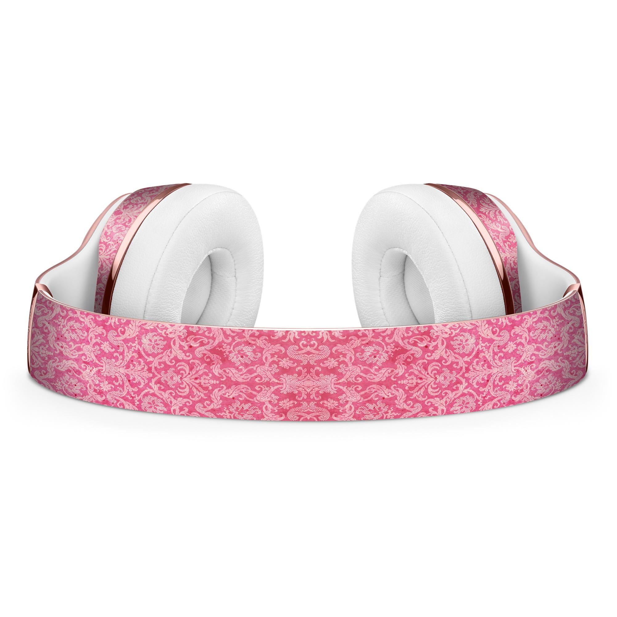 Pink all over pattern luxury skin kit for Beats by Dre Solo 3 Wireless Headphones, showcasing vibrant design and premium vinyl material.