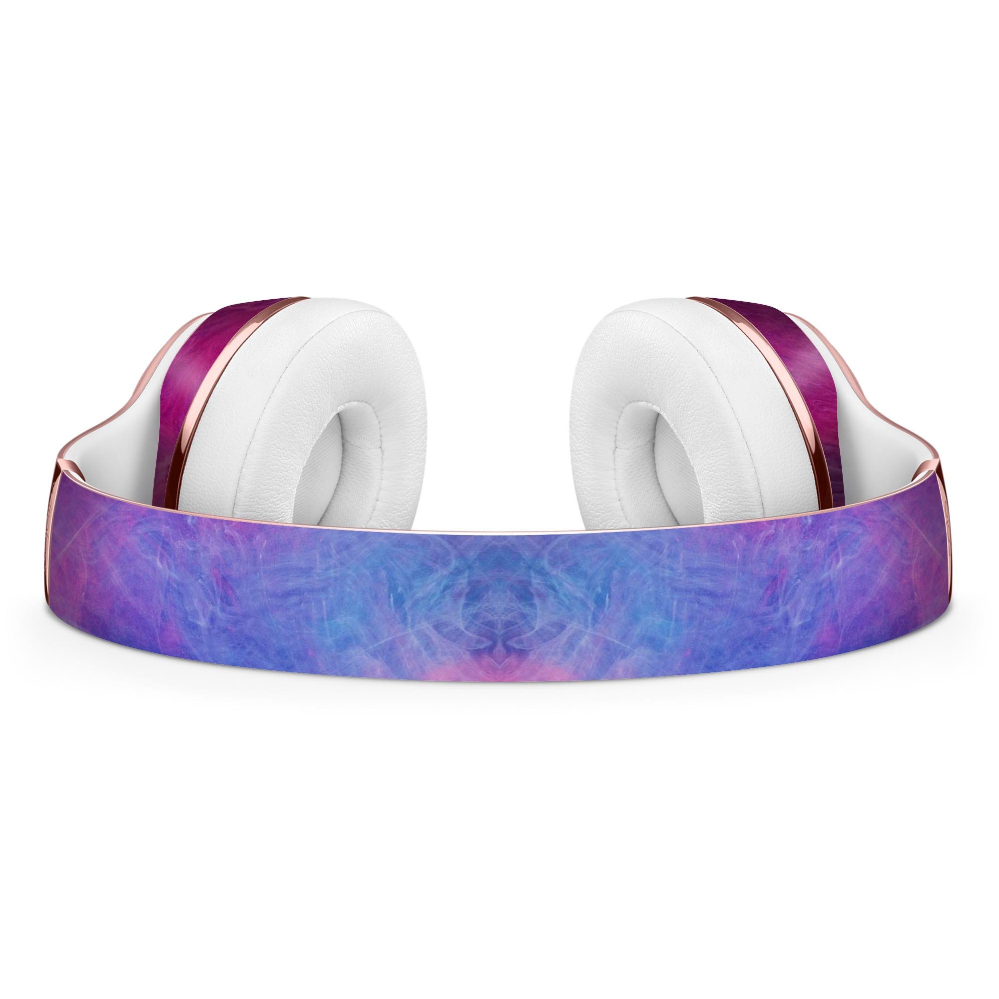 Pink and Blue Fume Clouds Full-Body Skin Kit for Beats by Dre Solo 3 Wireless Headphones, showcasing vibrant colors and sleek design.