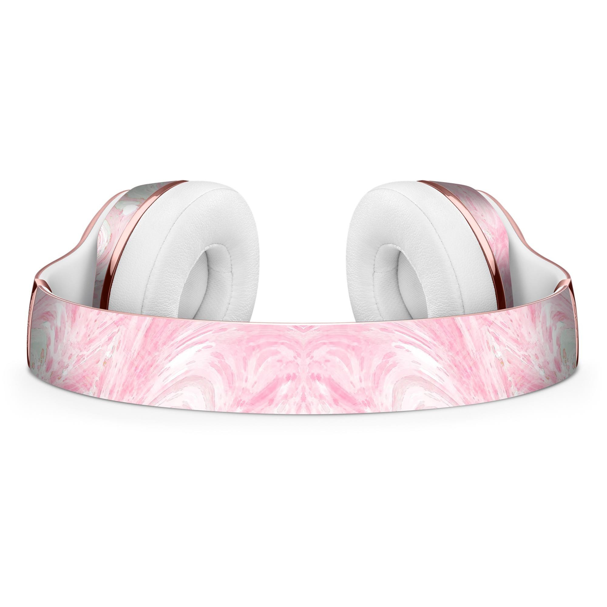 Pink and Teal Slate Marble Skin Kit for Beats by Dre Solo 3 Wireless Headphones, showcasing vibrant colors and sleek design.