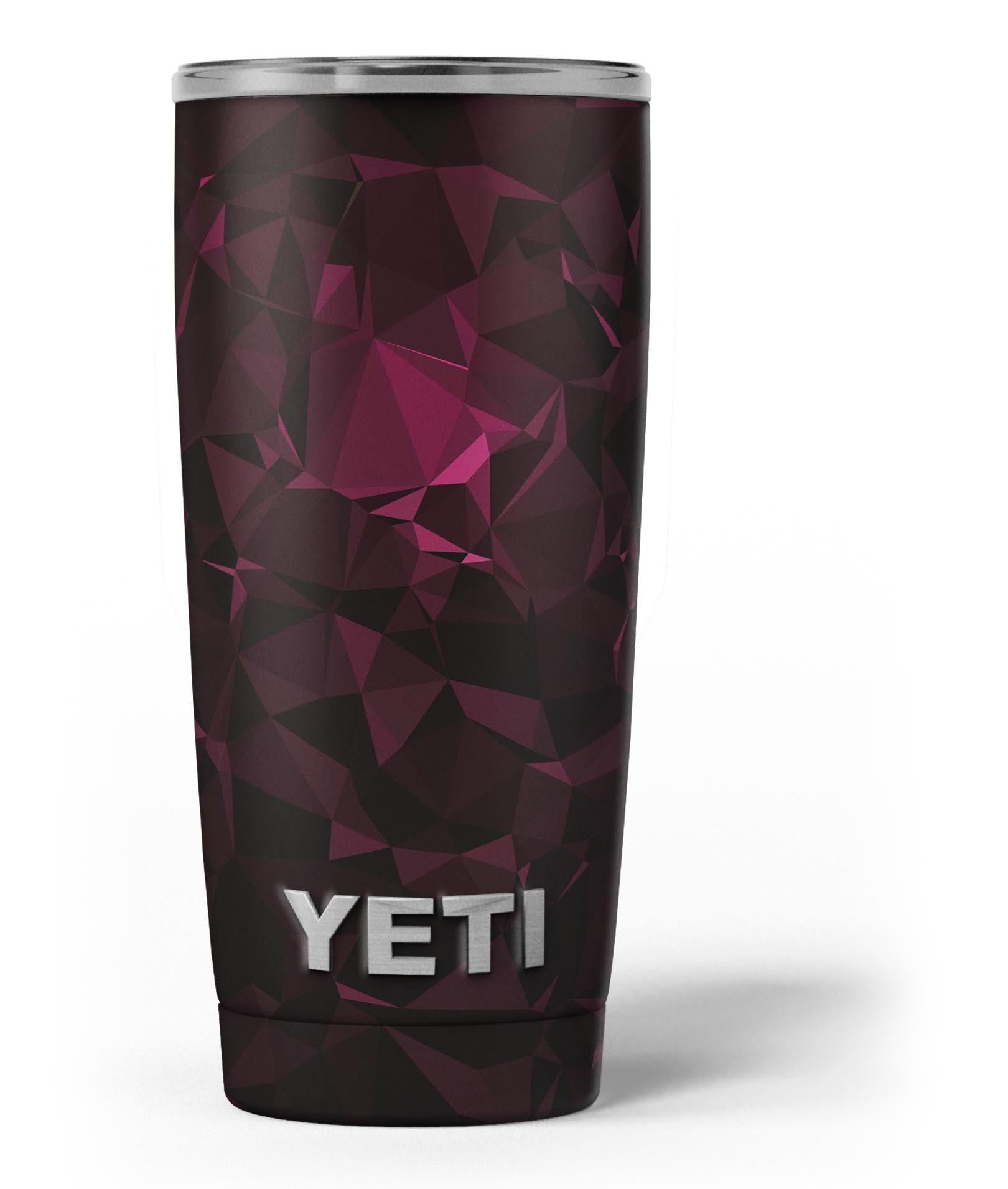 Pink Geometric V11 skin decal vinyl wrap kit for Yeti Cooler, showcasing vibrant geometric patterns and premium quality material.