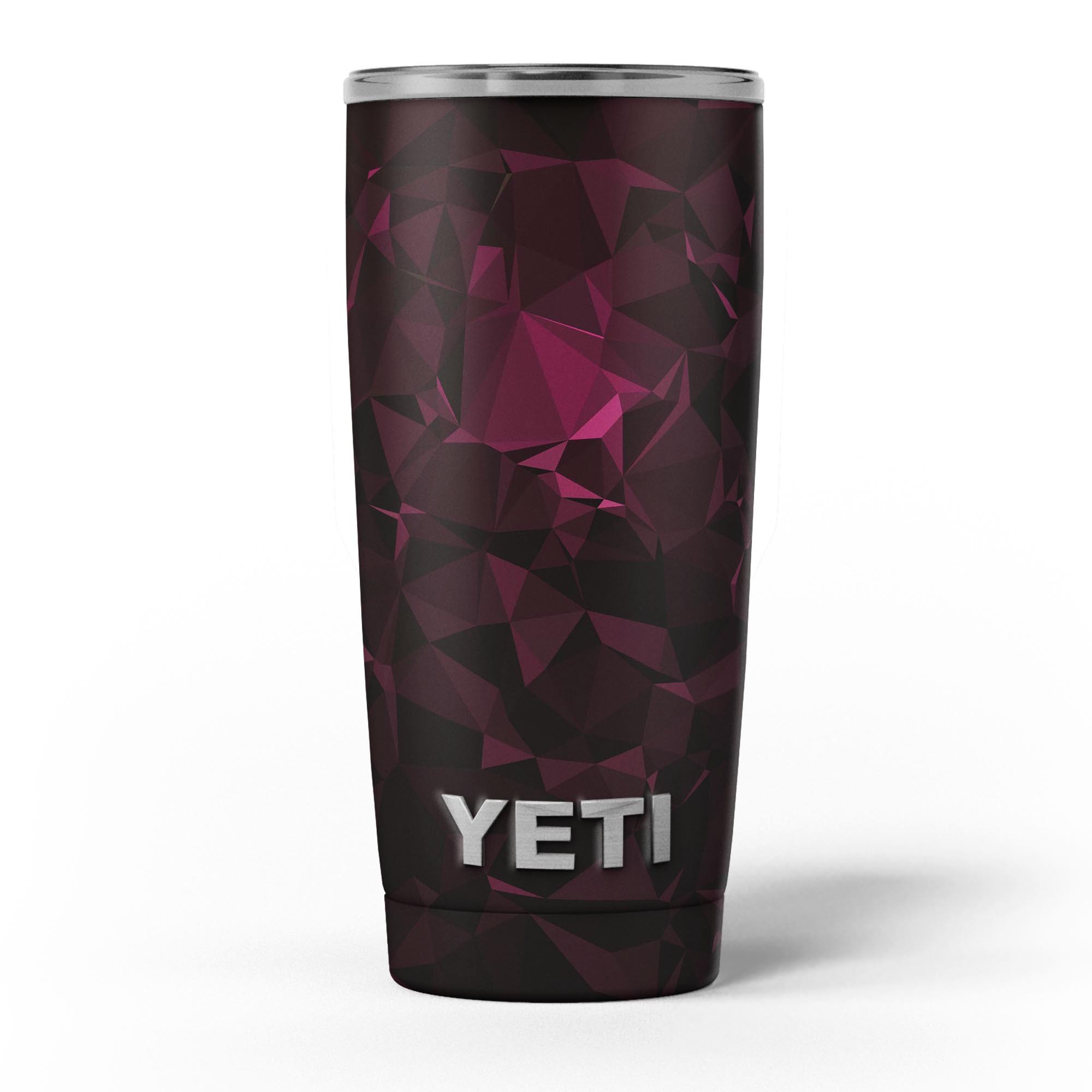 Pink Geometric V11 skin decal vinyl wrap kit for Yeti Cooler, showcasing vibrant geometric patterns and premium quality material.