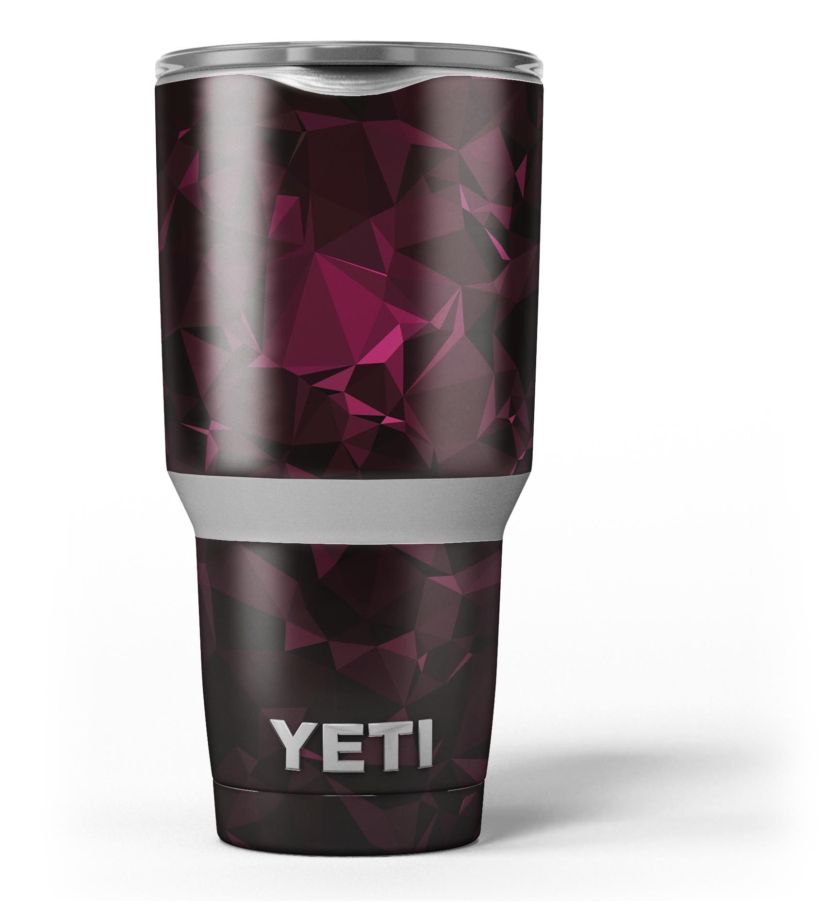 Pink Geometric V11 skin decal vinyl wrap kit for Yeti Cooler, showcasing vibrant geometric patterns and premium quality material.