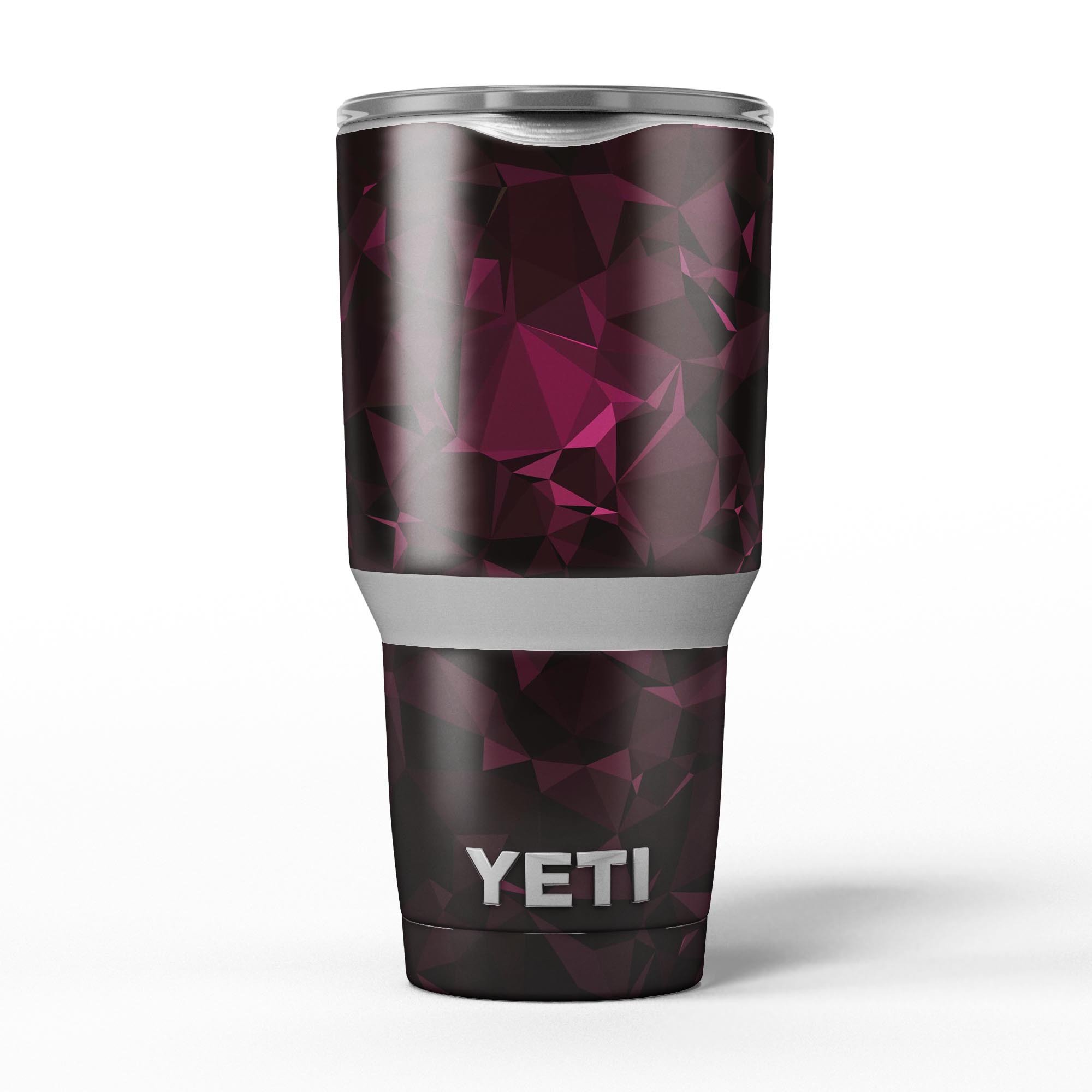 Pink Geometric V11 skin decal vinyl wrap kit for Yeti Cooler, showcasing vibrant geometric patterns and premium quality material.