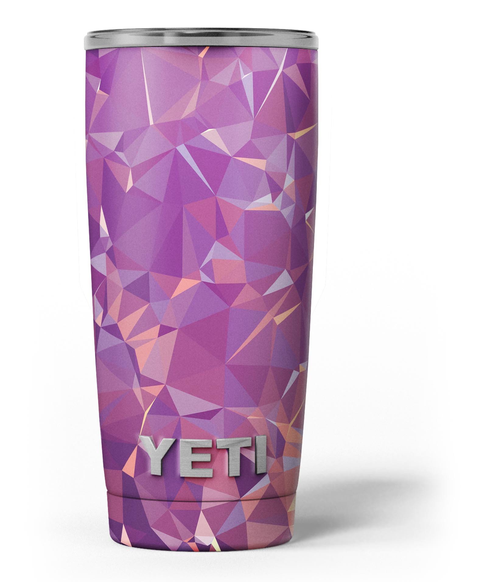 Pink Geometric V13 skin decal vinyl wrap kit for Yeti Cooler, showcasing vibrant geometric patterns and premium quality.