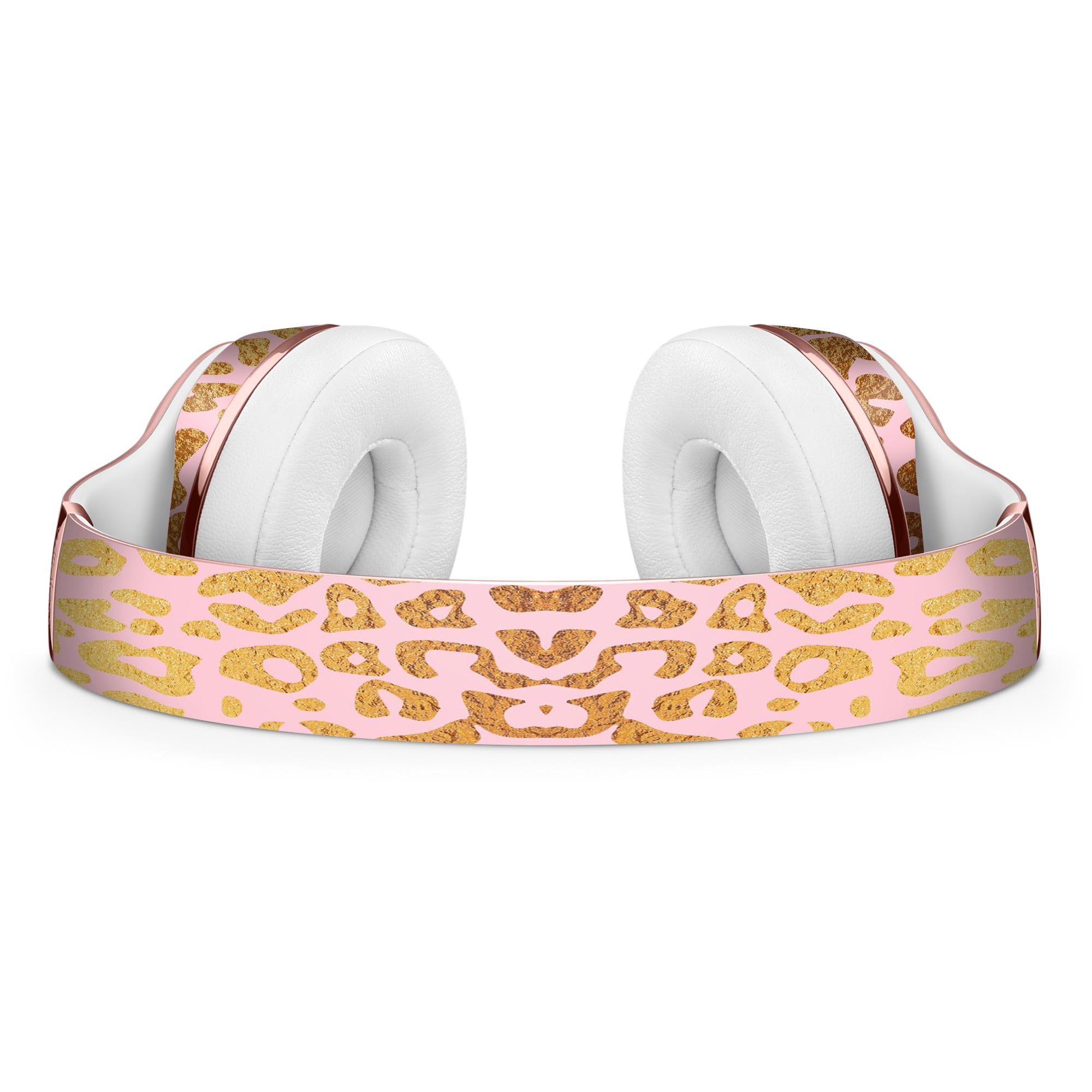 Pink Gold Flaked Animal v3 Full-Body Skin Kit for Beats by Dre Solo 3 Wireless Headphones, showcasing a vibrant and stylish design.