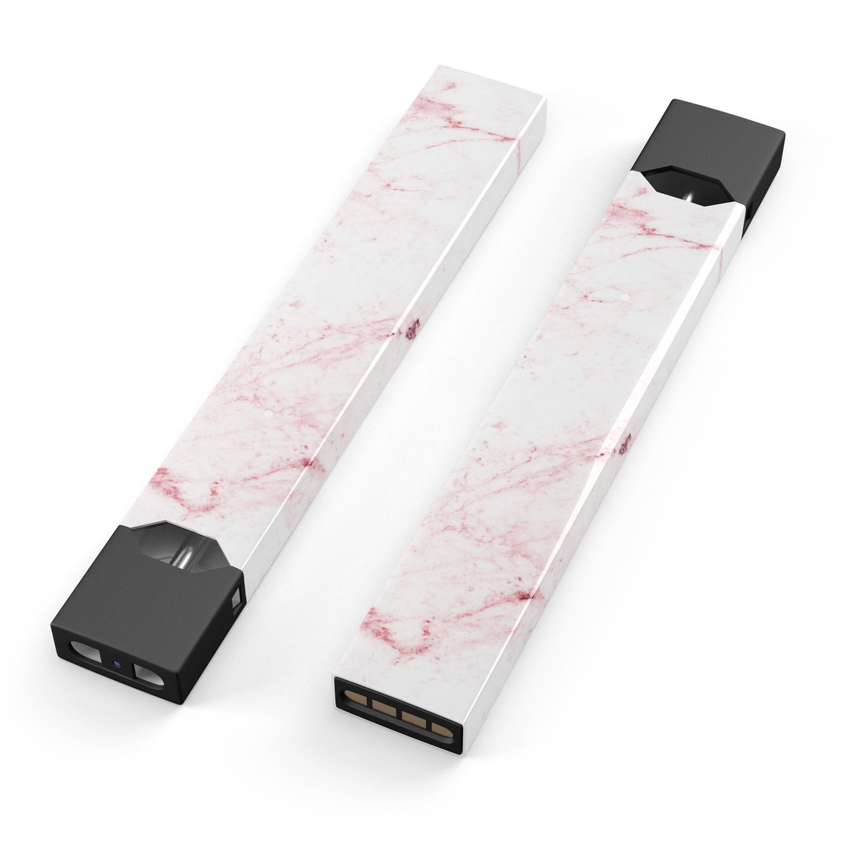 Pink Red Marble Decal Skin for JUUL vaping device, showcasing vibrant colors and a sleek design.