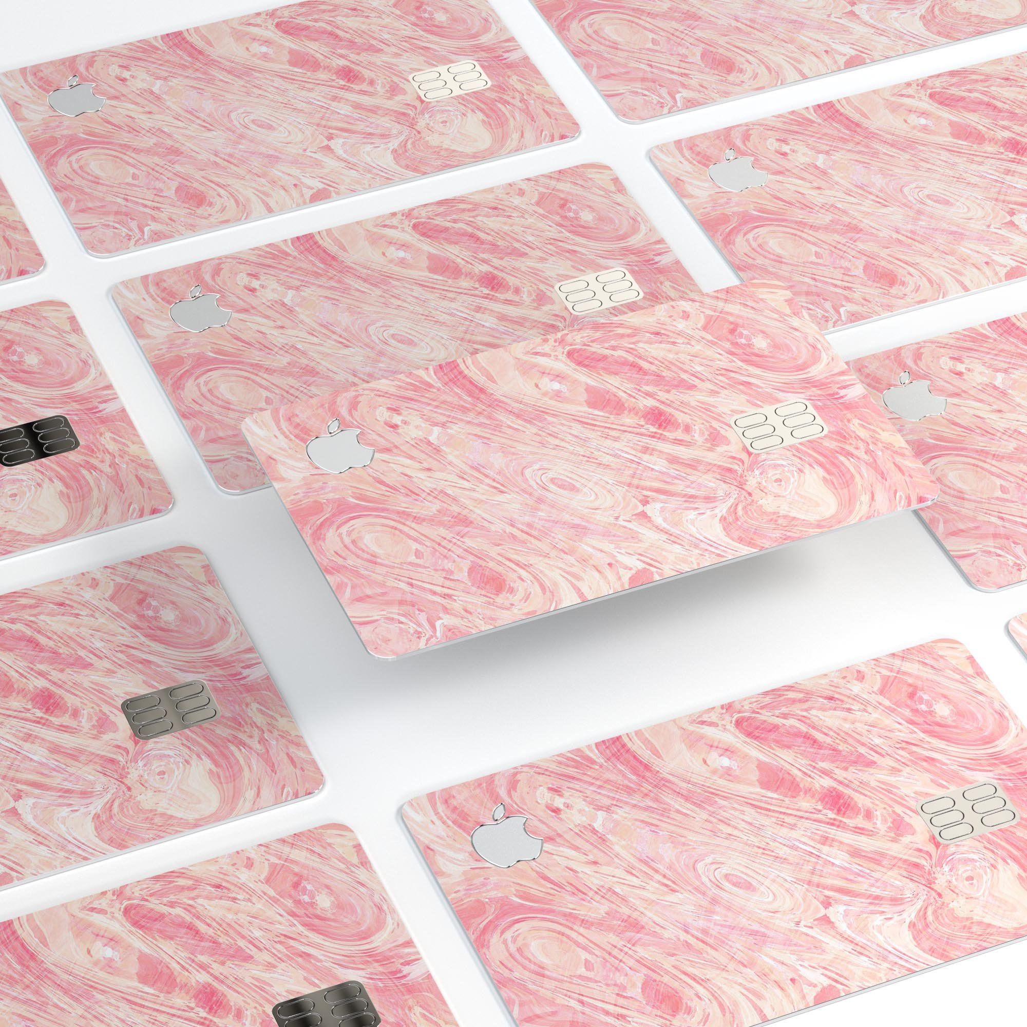 Pink Slate Marble Surface V42 skin decal for Apple Card, showcasing a stylish marble design with a premium finish.