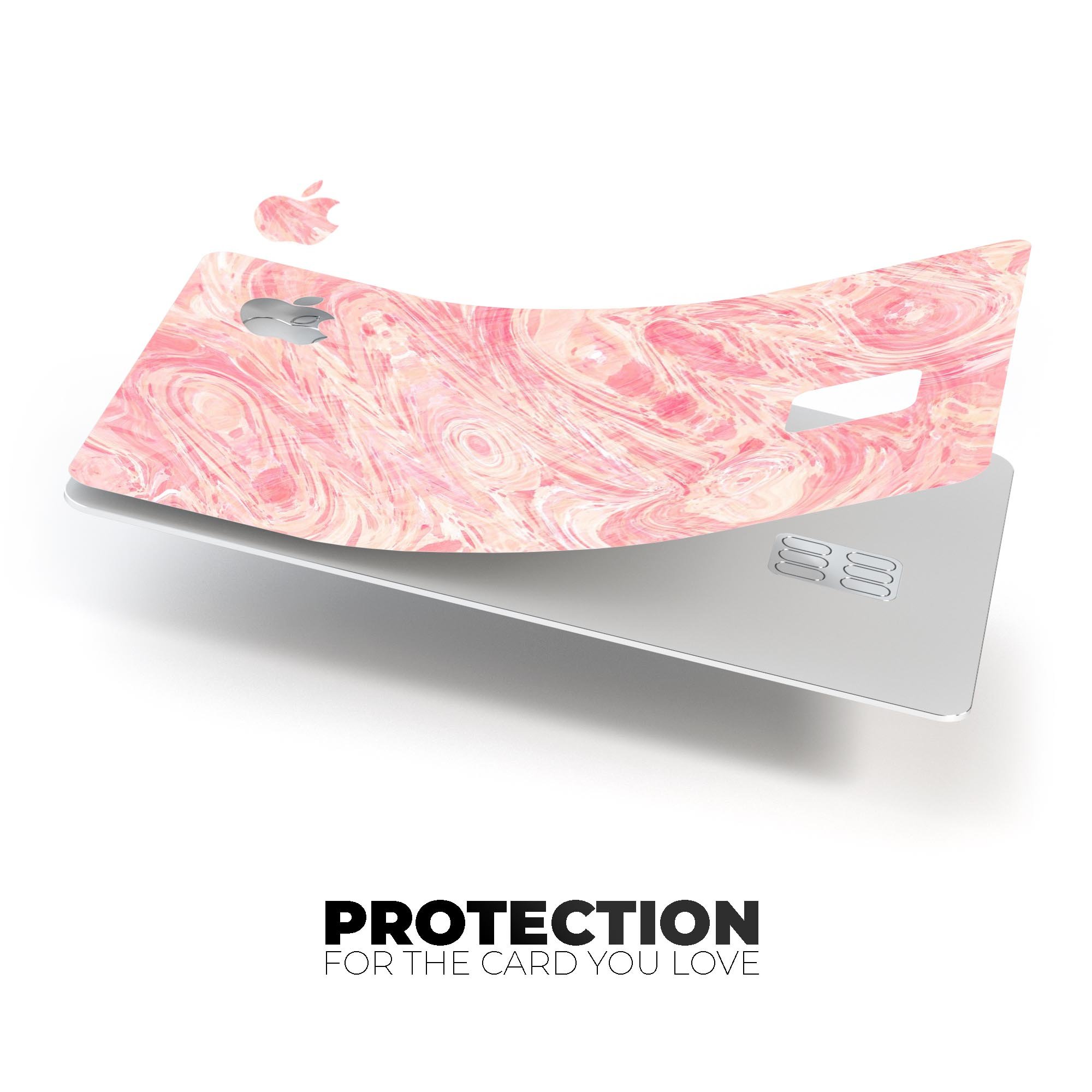 Pink Slate Marble Surface V42 skin decal for Apple Card, showcasing a stylish marble design with a premium finish.