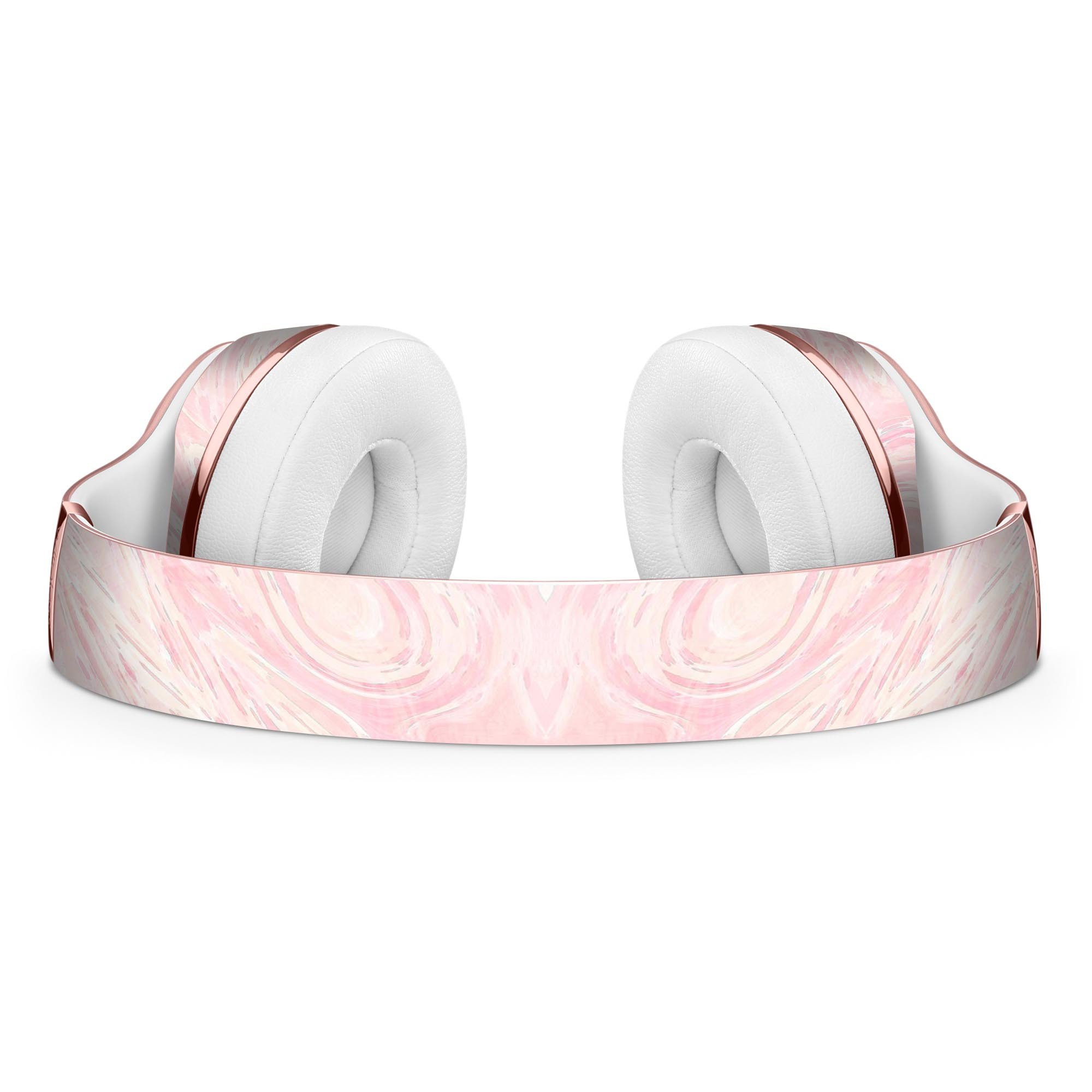 Pink Slate Marble Surface V43 Full-Body Skin Kit for Beats by Dre Solo 3 Wireless Headphones, showcasing a stylish marble design.