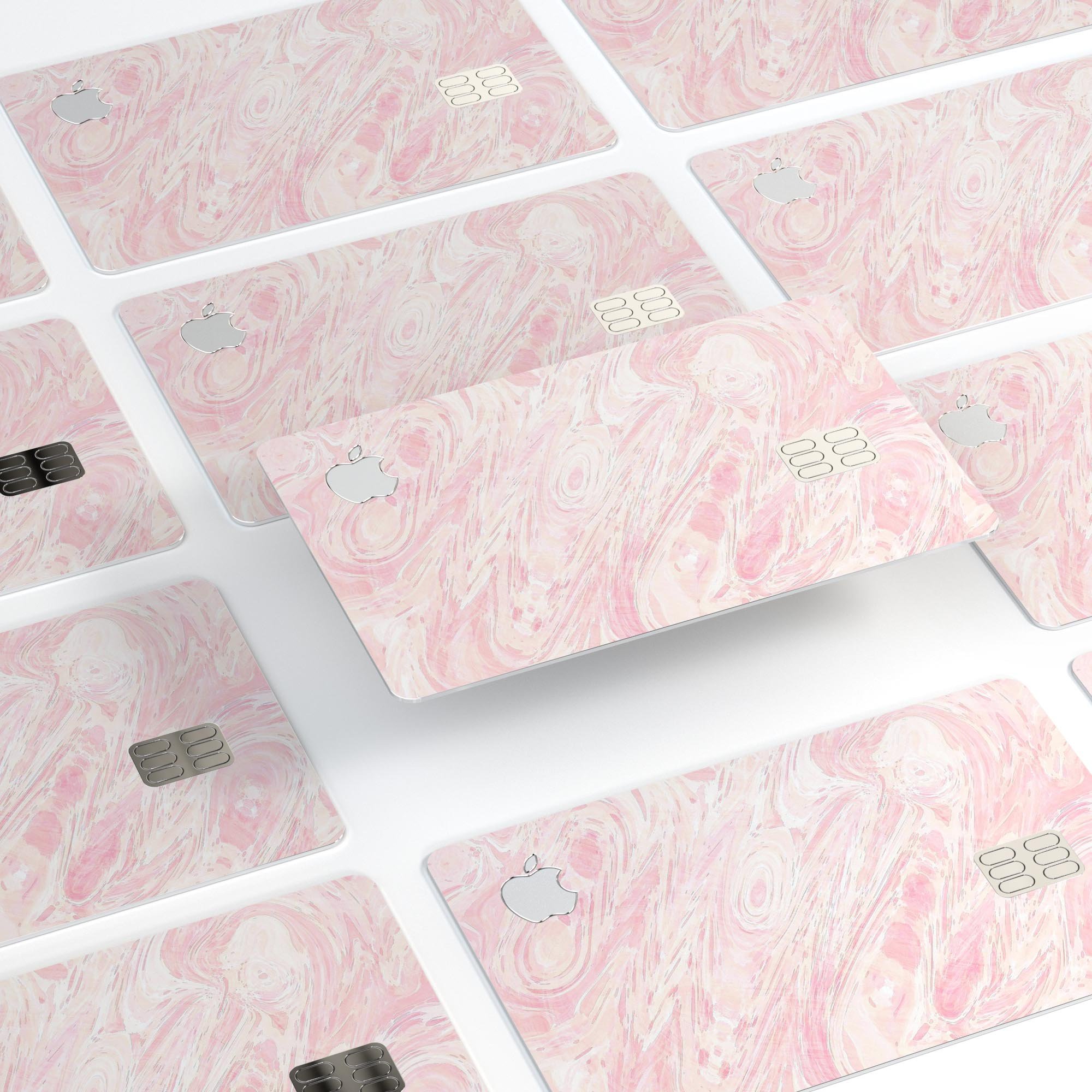 Pink Slate Marble Surface V43 decal skin for Apple Card, showcasing a stylish marble design with a premium finish.