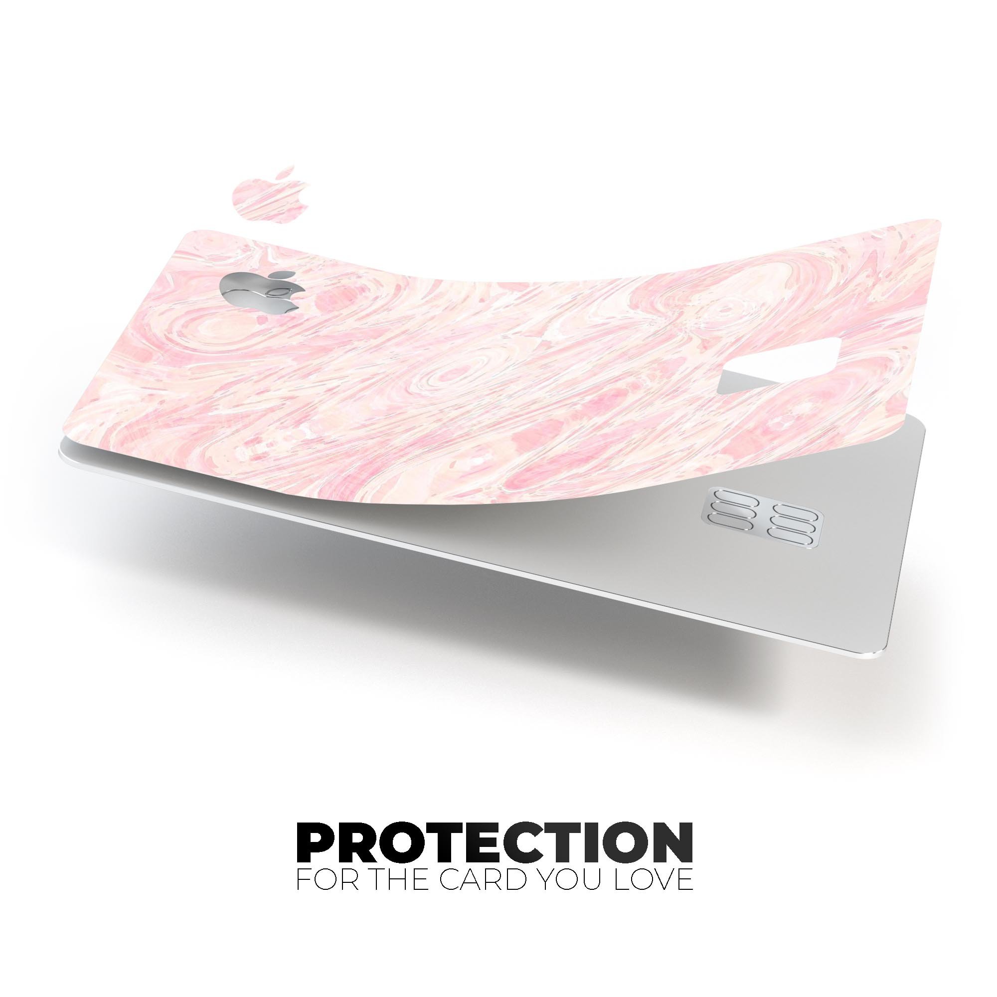 Pink Slate Marble Surface V43 decal skin for Apple Card, showcasing a stylish marble design with a premium finish.