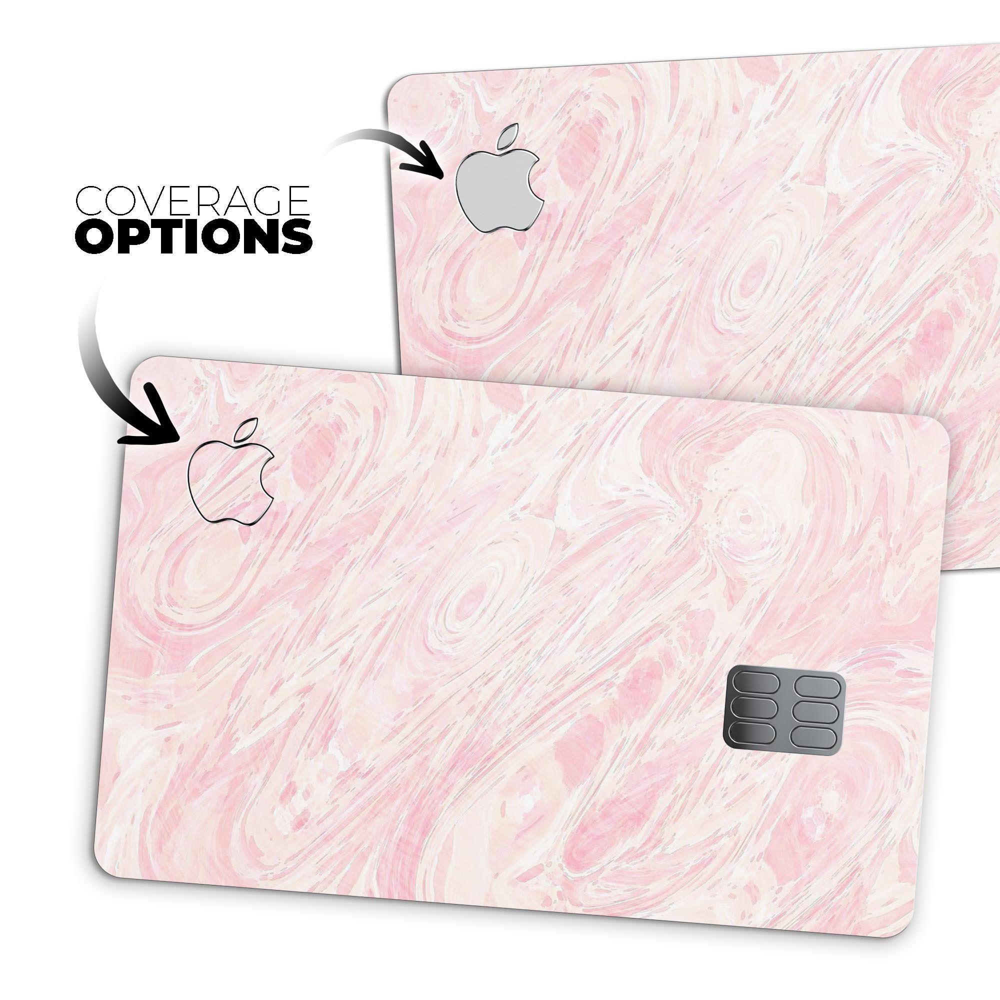 Pink Slate Marble Surface V43 decal skin for Apple Card, showcasing a stylish marble design with a premium finish.