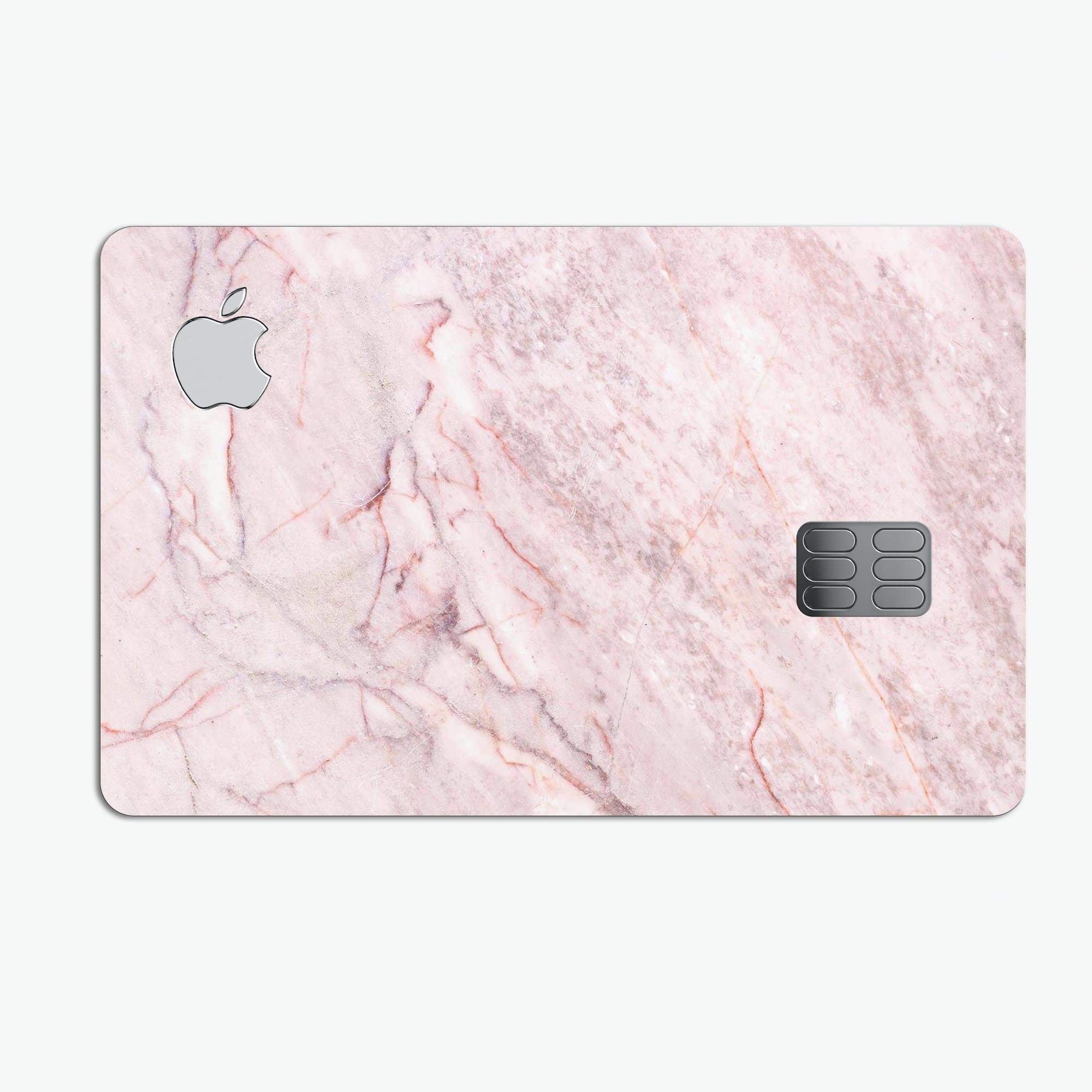 Pink Slate Marble Surface V7 decal skin for Apple Card, showcasing a stylish marble design with a premium finish.