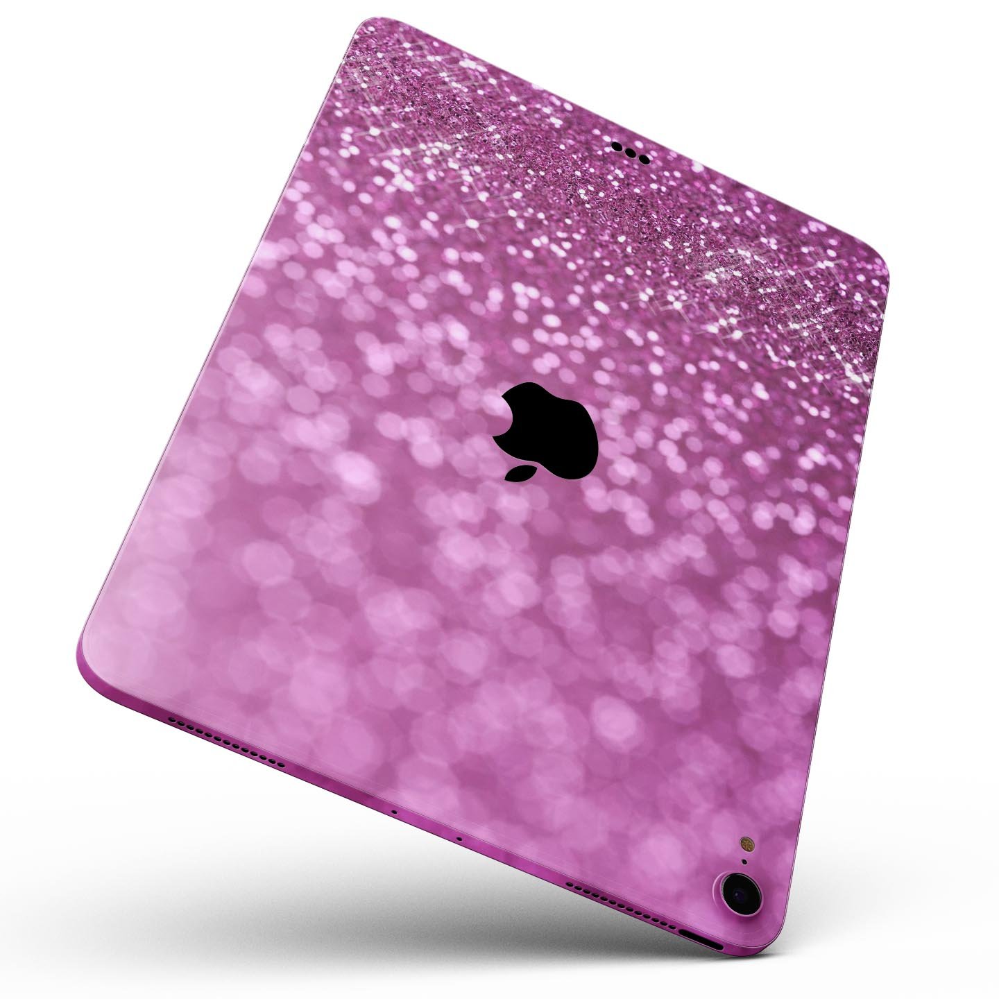 Pink Unfocused Glimmer Full Body Skin Decal for Apple iPad Pro, showcasing a stylish design with a glimmer effect.
