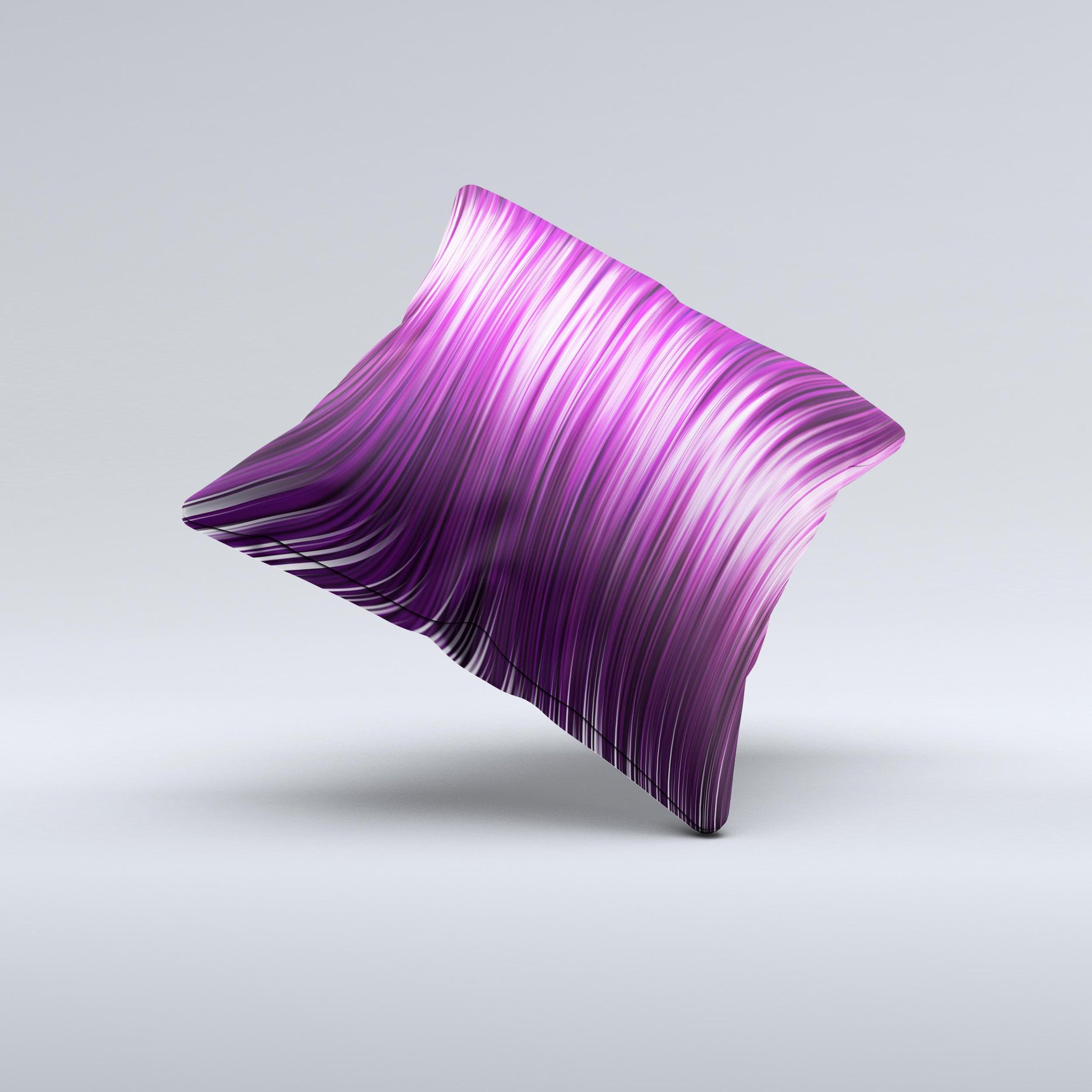 Pink Vector Swirly HD Strands decorative throw pillow with intricate design, showcasing vibrant colors and high-quality fabric.