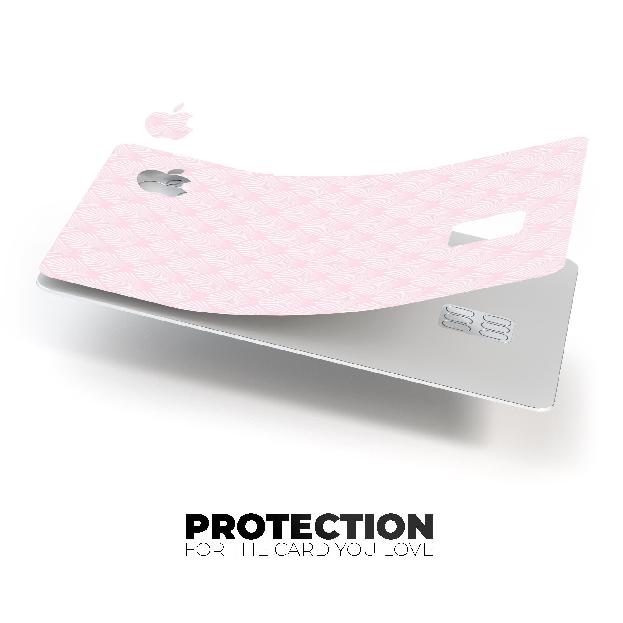 Pink and Silver Glitter Premium Protective Decal for Apple Card, showcasing its vibrant design and protective features.