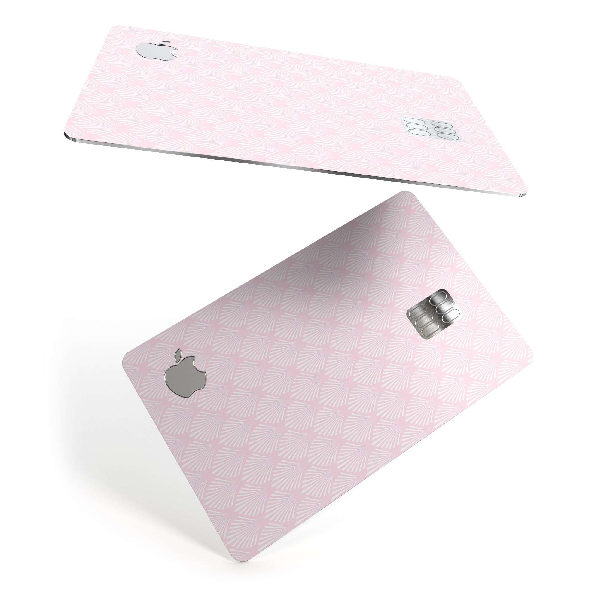 Pink and Silver Glitter Premium Protective Decal for Apple Card, showcasing its vibrant design and protective features.
