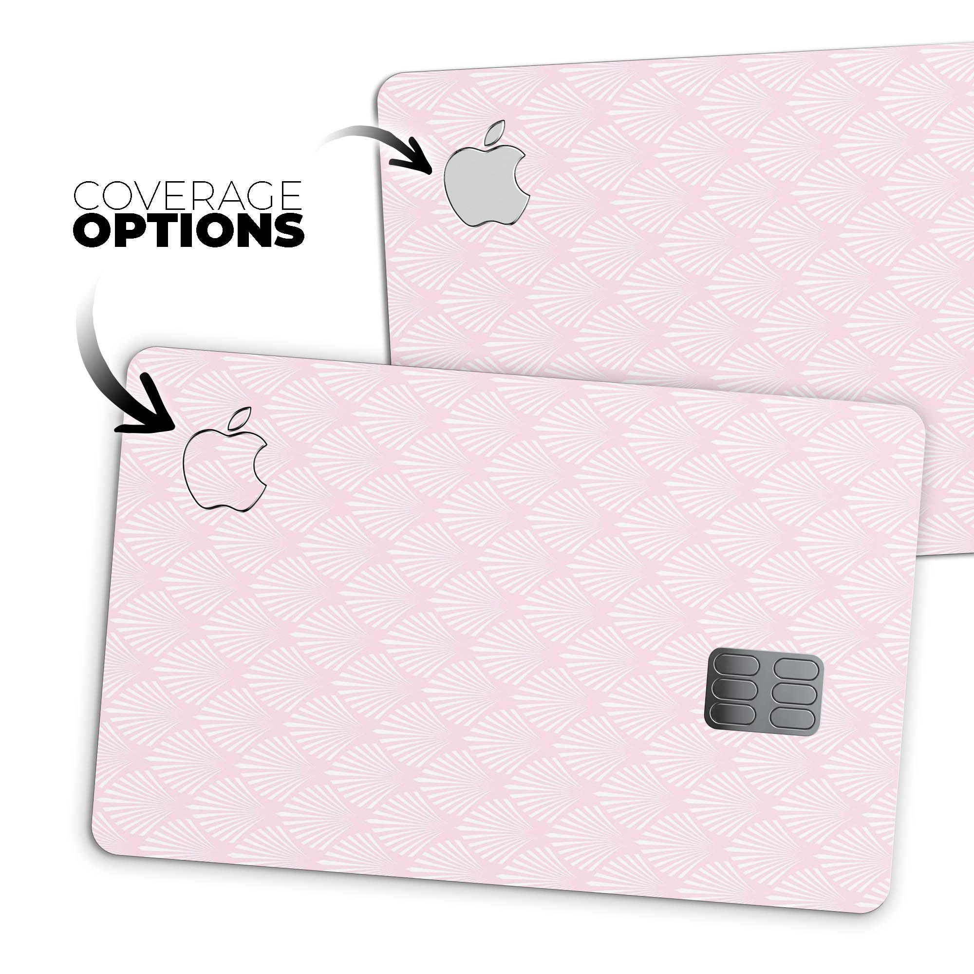 Pink and Silver Glitter Premium Protective Decal for Apple Card, showcasing its vibrant design and protective features.