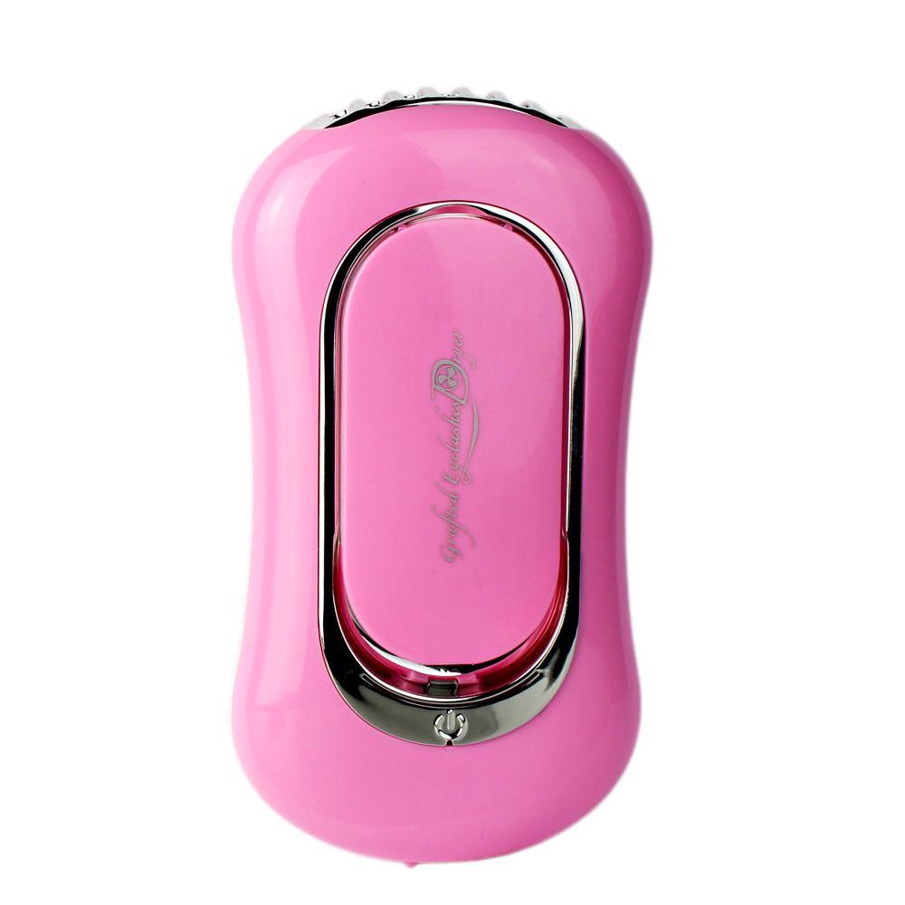 A compact Portable USB Mini Fan Eyelash Dryer in various colors, designed for quick drying mascara and nail polish.