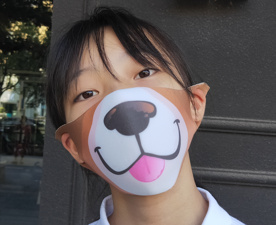 Premium Animal Printed Kids Ninja MASQ featuring Dragon, Cat, Dog, and Shark designs, perfect for kids' stylish comfort.