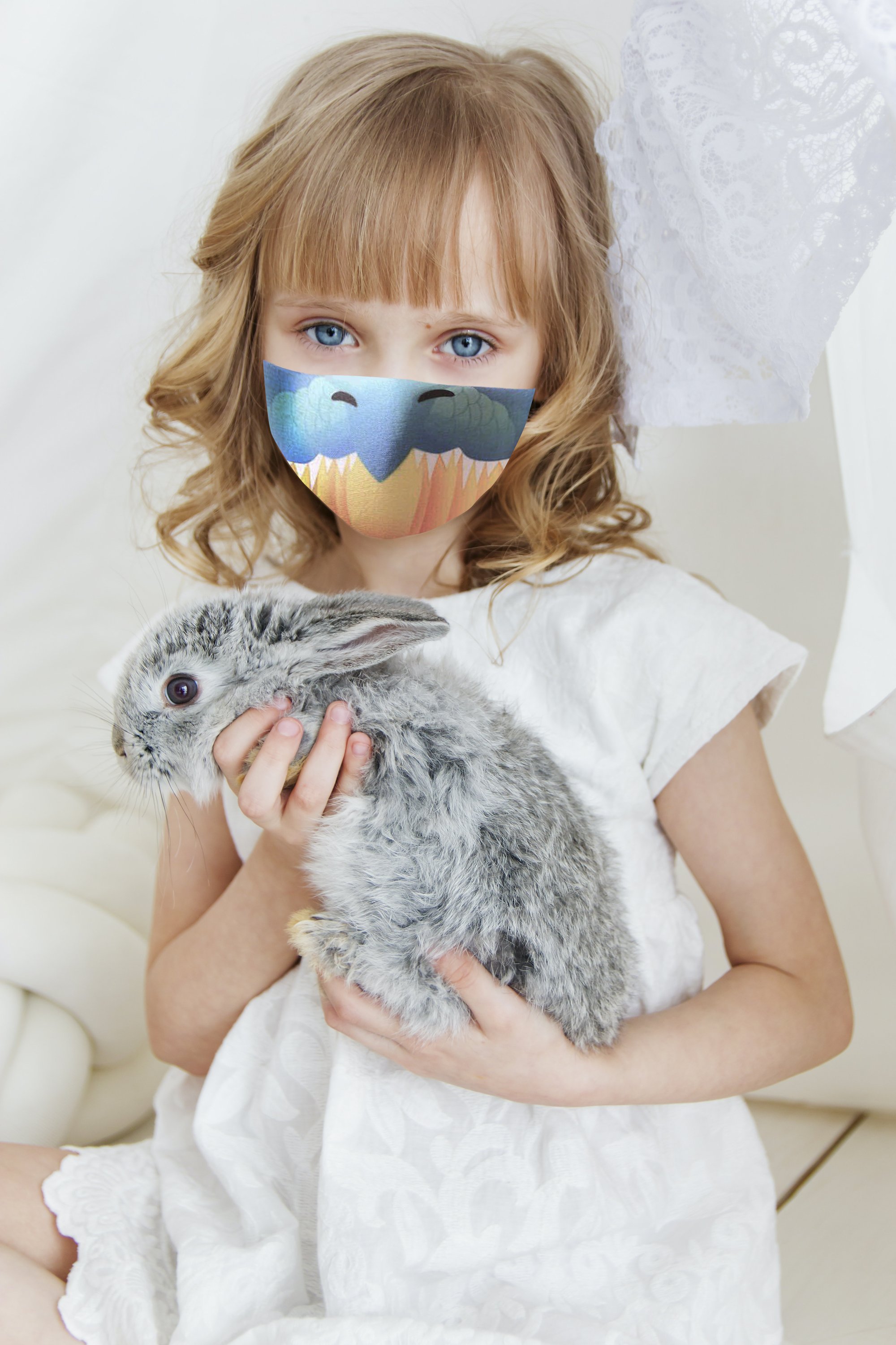 Premium Animal Printed Kids Ninja MASQ featuring Dragon, Cat, Dog, and Shark designs, perfect for kids' stylish comfort.