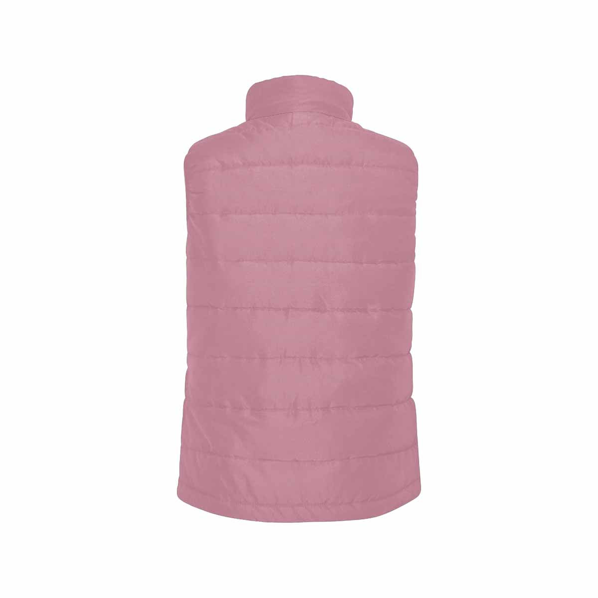 Puce Red Men's Padded Vest featuring a quilted design and zipper closure, perfect for layering in cold weather.