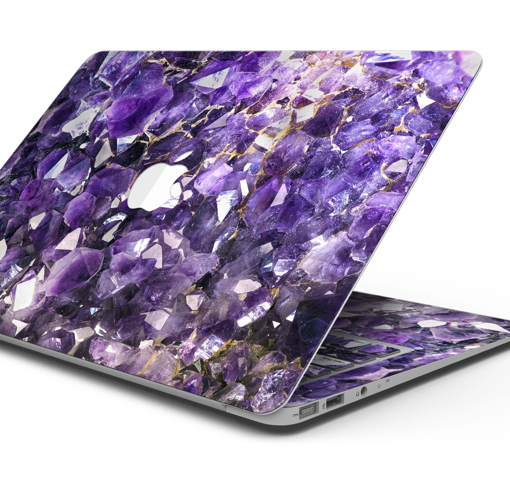 Purple Agate Paradise skin decal wrap kit for Apple MacBook, showcasing vibrant colors and a sleek design.