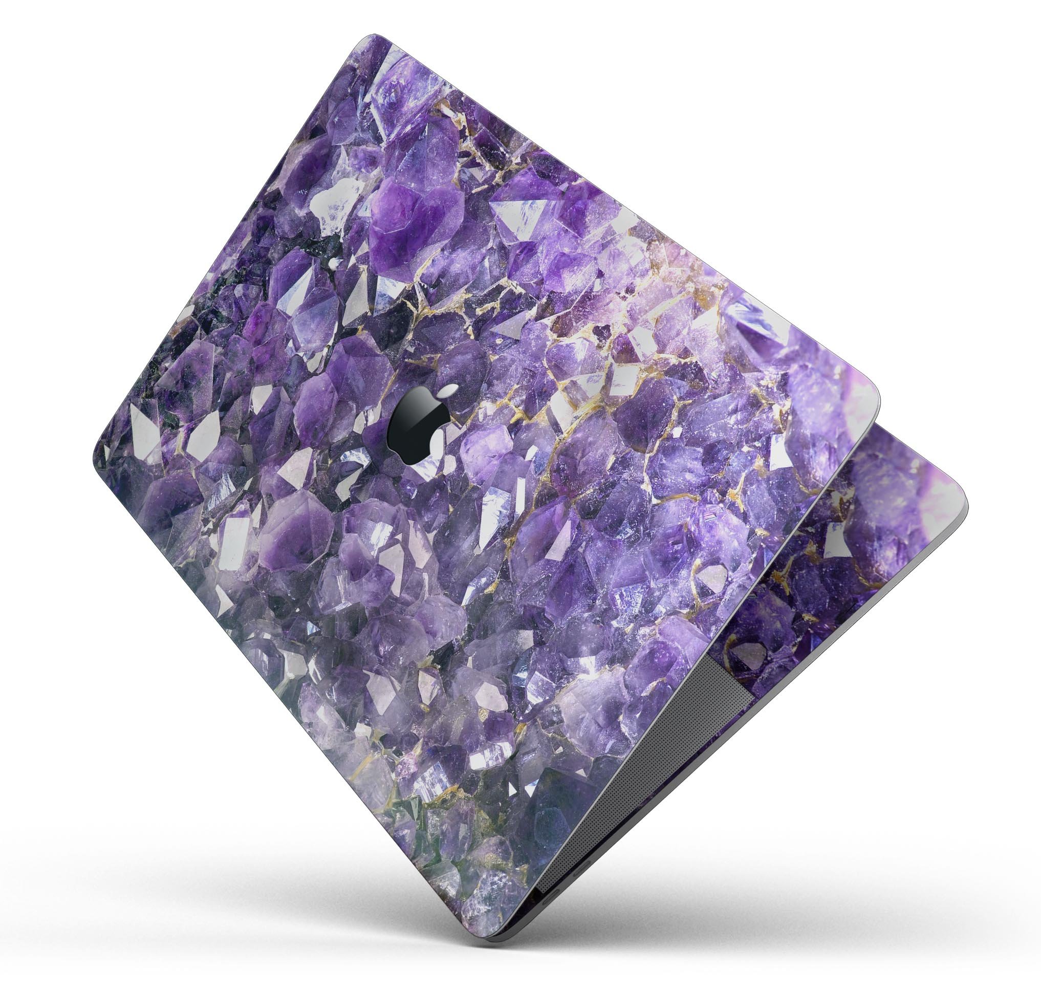 Purple Agate Paradise skin decal wrap kit for Apple MacBook, showcasing vibrant colors and a sleek design.