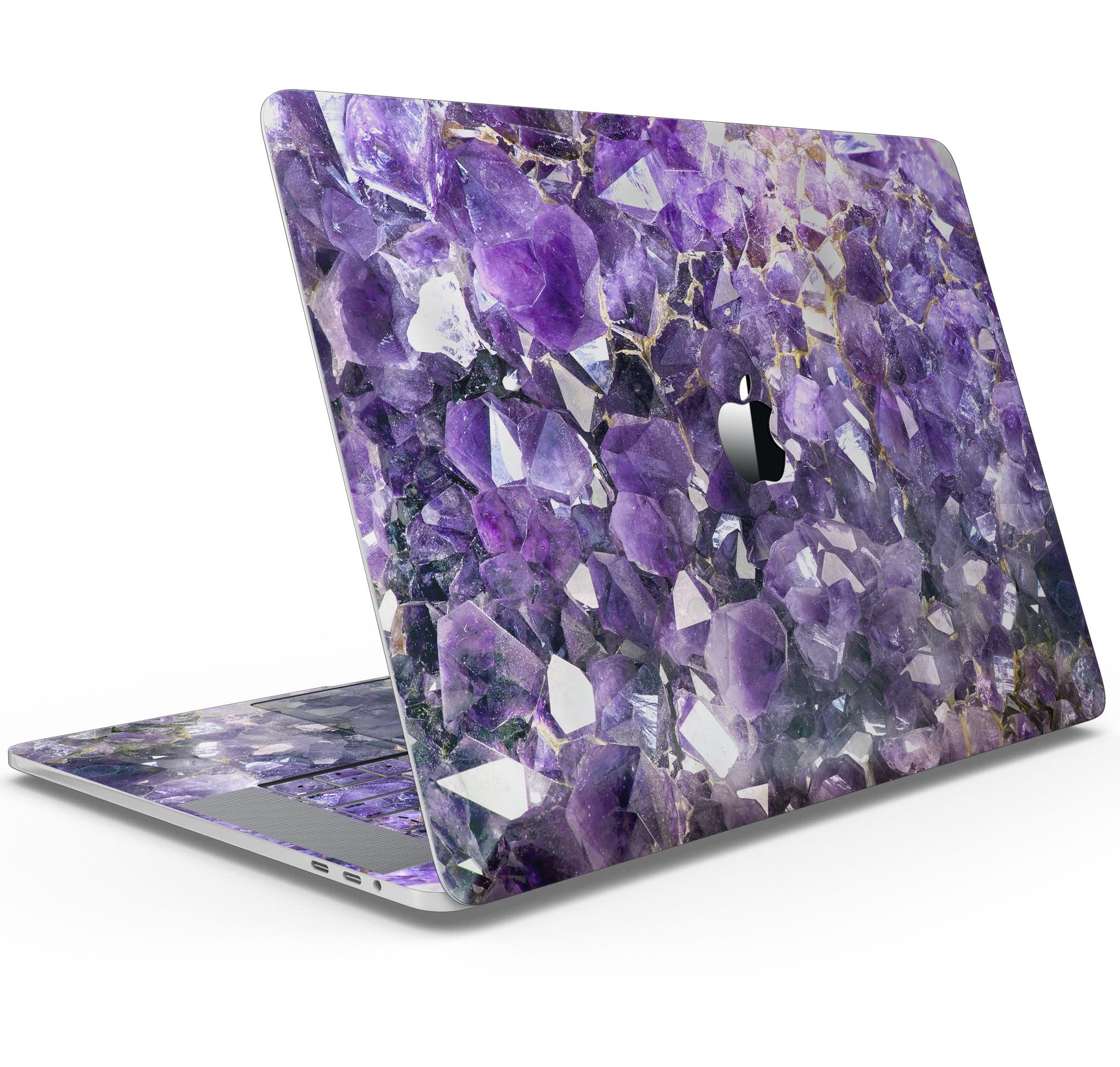 Purple Agate Paradise skin decal wrap kit for Apple MacBook, showcasing vibrant colors and a sleek design.