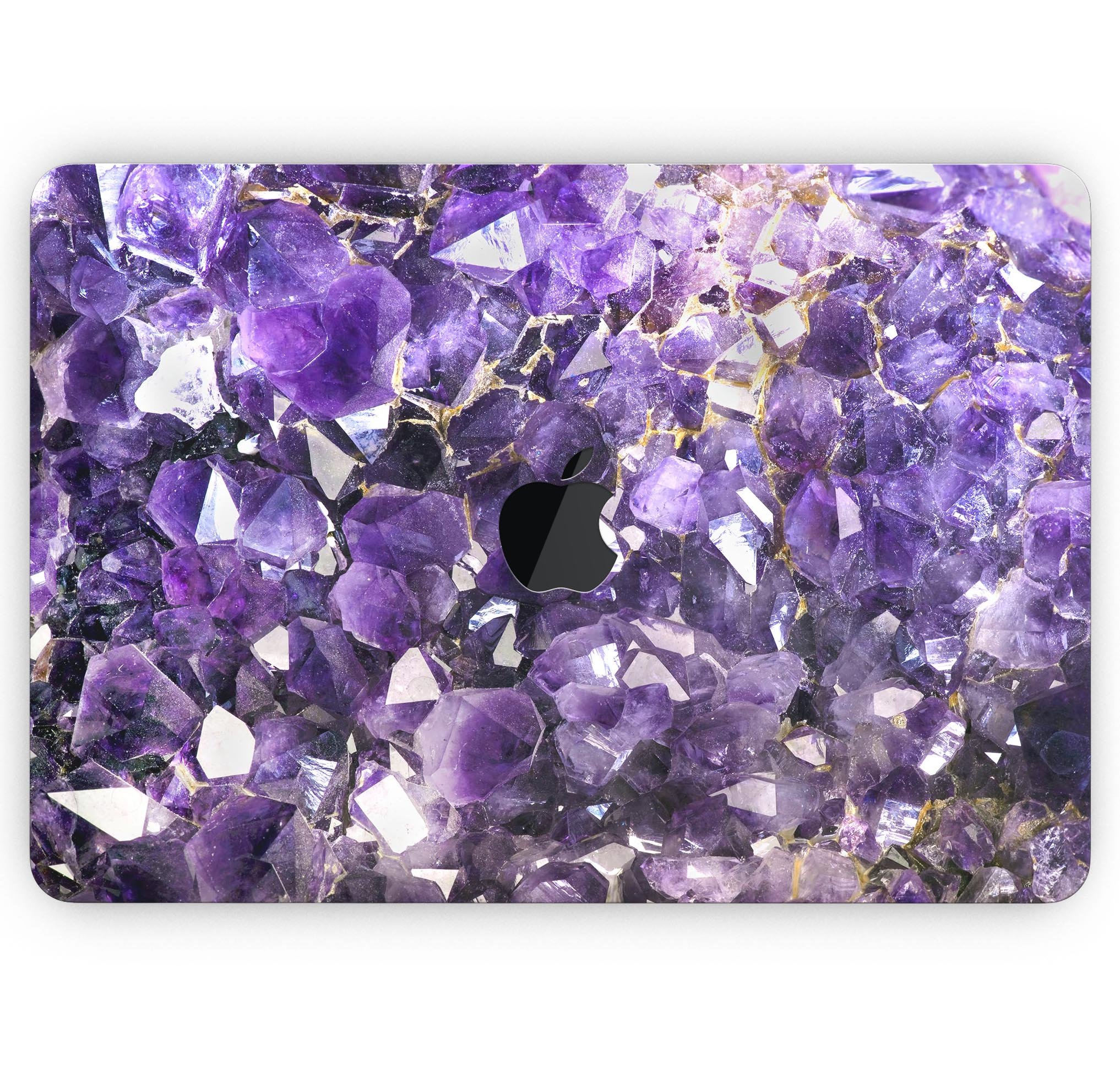 Purple Agate Paradise skin decal wrap kit for Apple MacBook, showcasing vibrant colors and a sleek design.